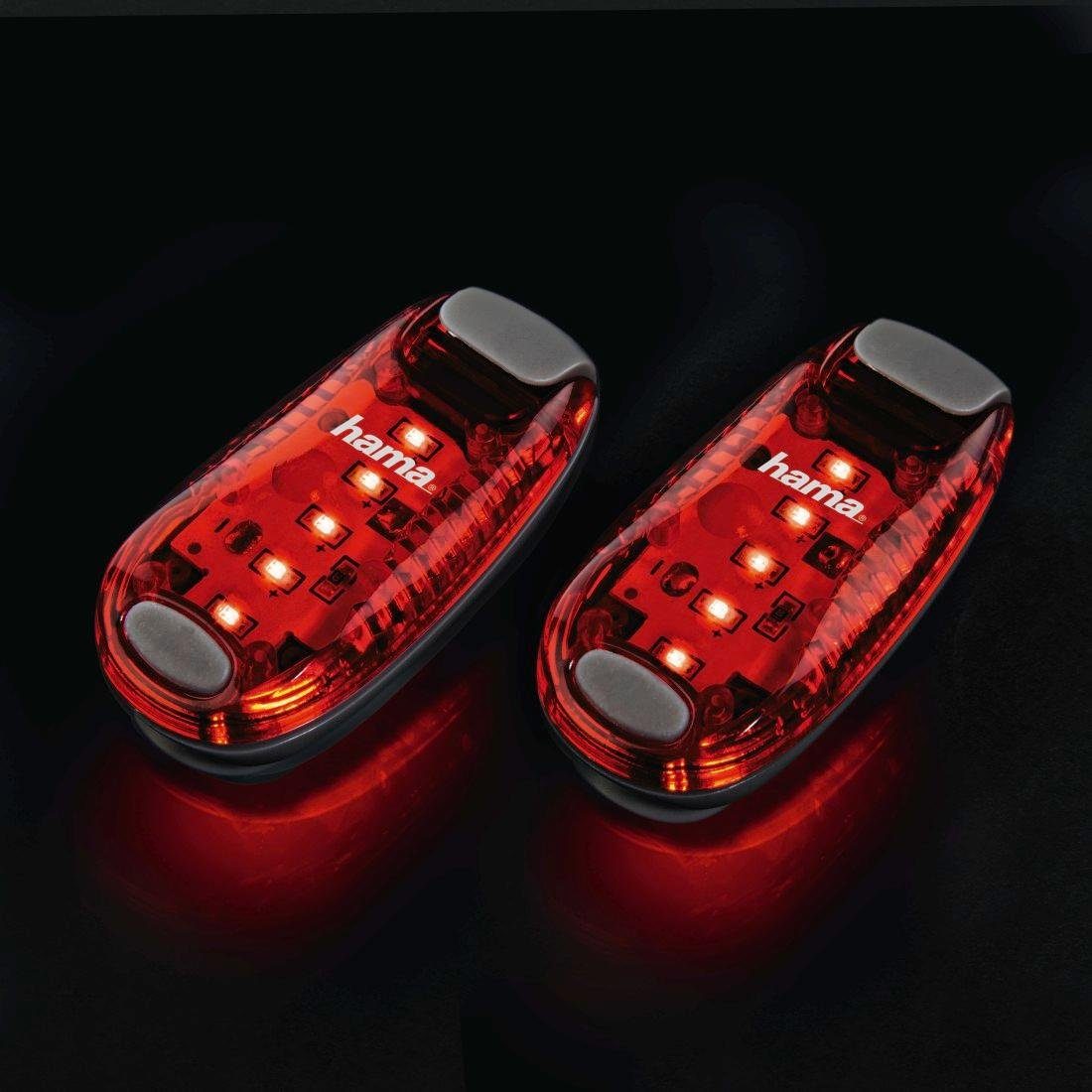 Hama Led-nachtlampje Led-veiligheidsklemlampen, rood, set van 2