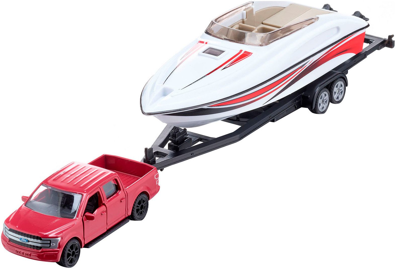 Siku Speelgoedauto Ford F150 met motorboot (2568)