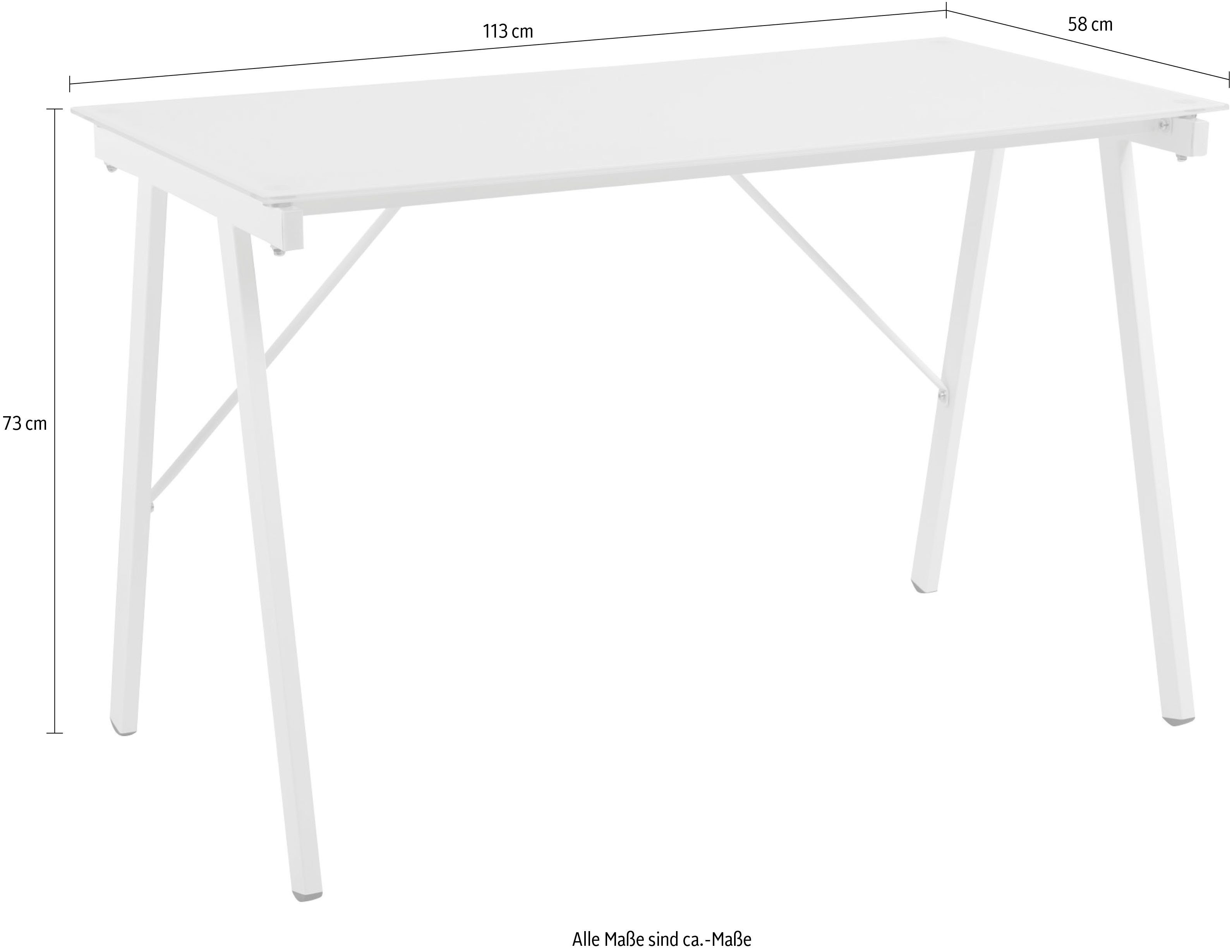 INOSIGN Bureau Tullia met plaat van veiligheidsglas