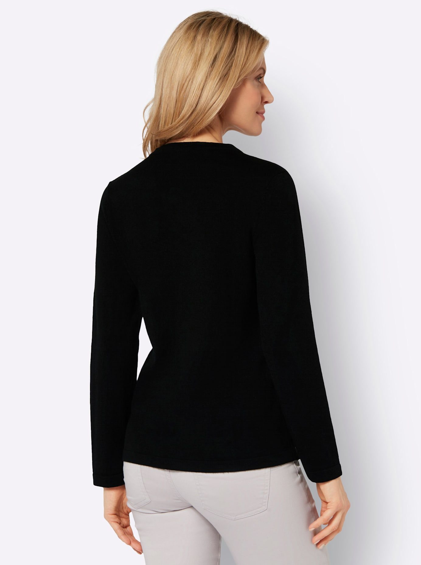 Classic Basics Trui met V-hals Trui met lange mouwen
