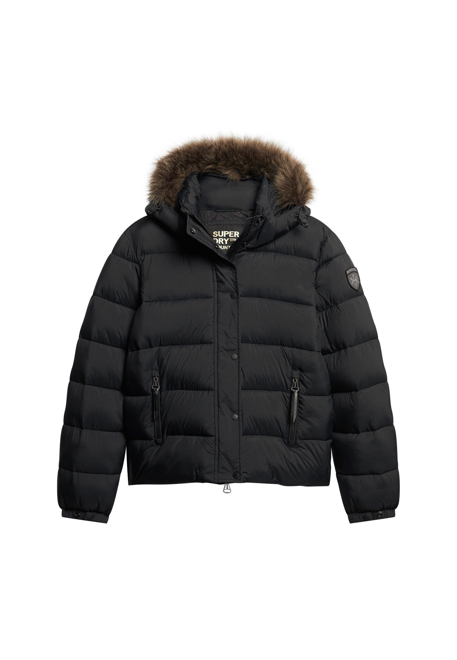 Superdry Gewatteerde jas FAUX FUR SHORT HOOD PUFFER