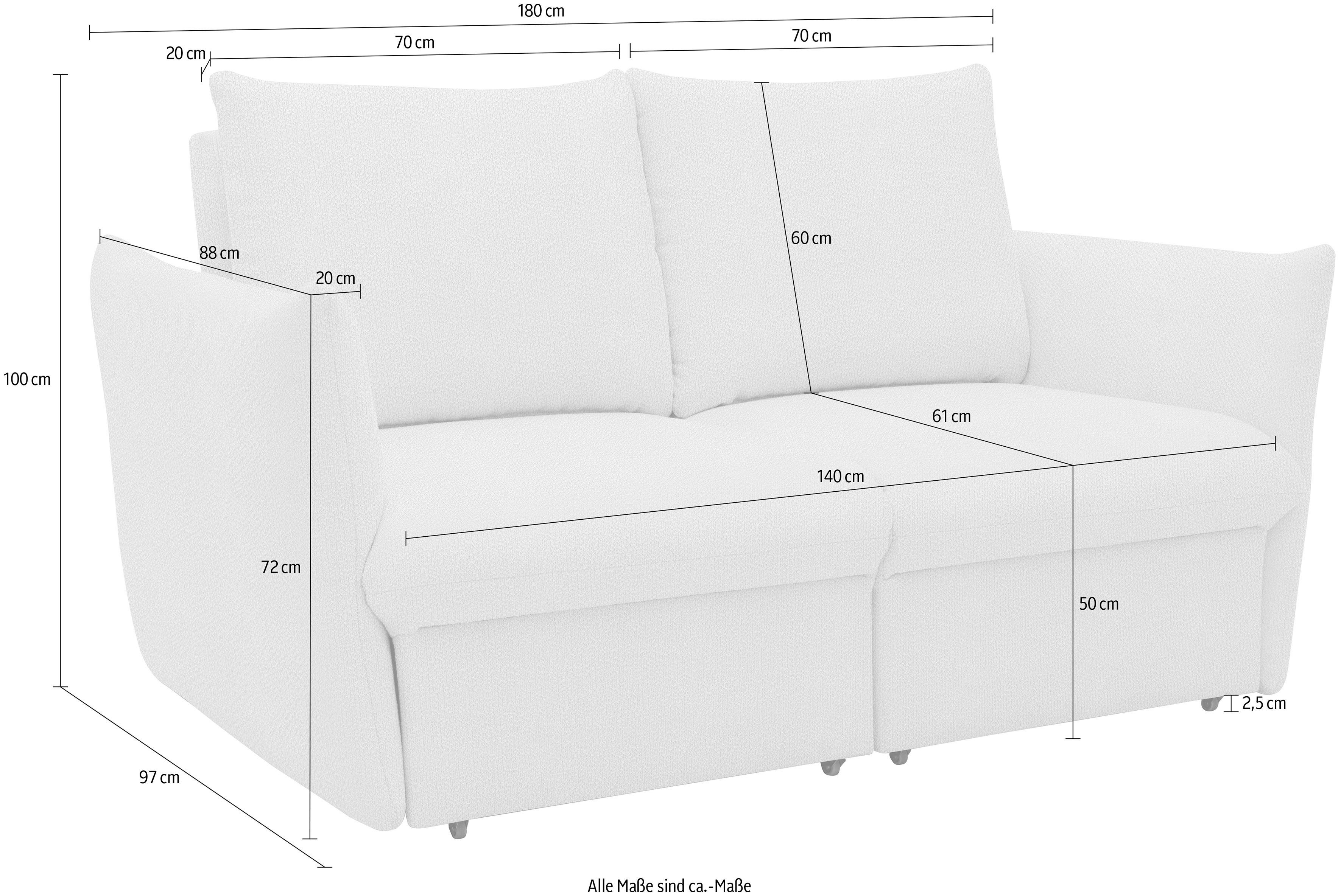 LOOKS BY WOLFGANG JOOP Slaapbank LOOKS XII met slaapfunctie, kussen-look, boxspringbekleding