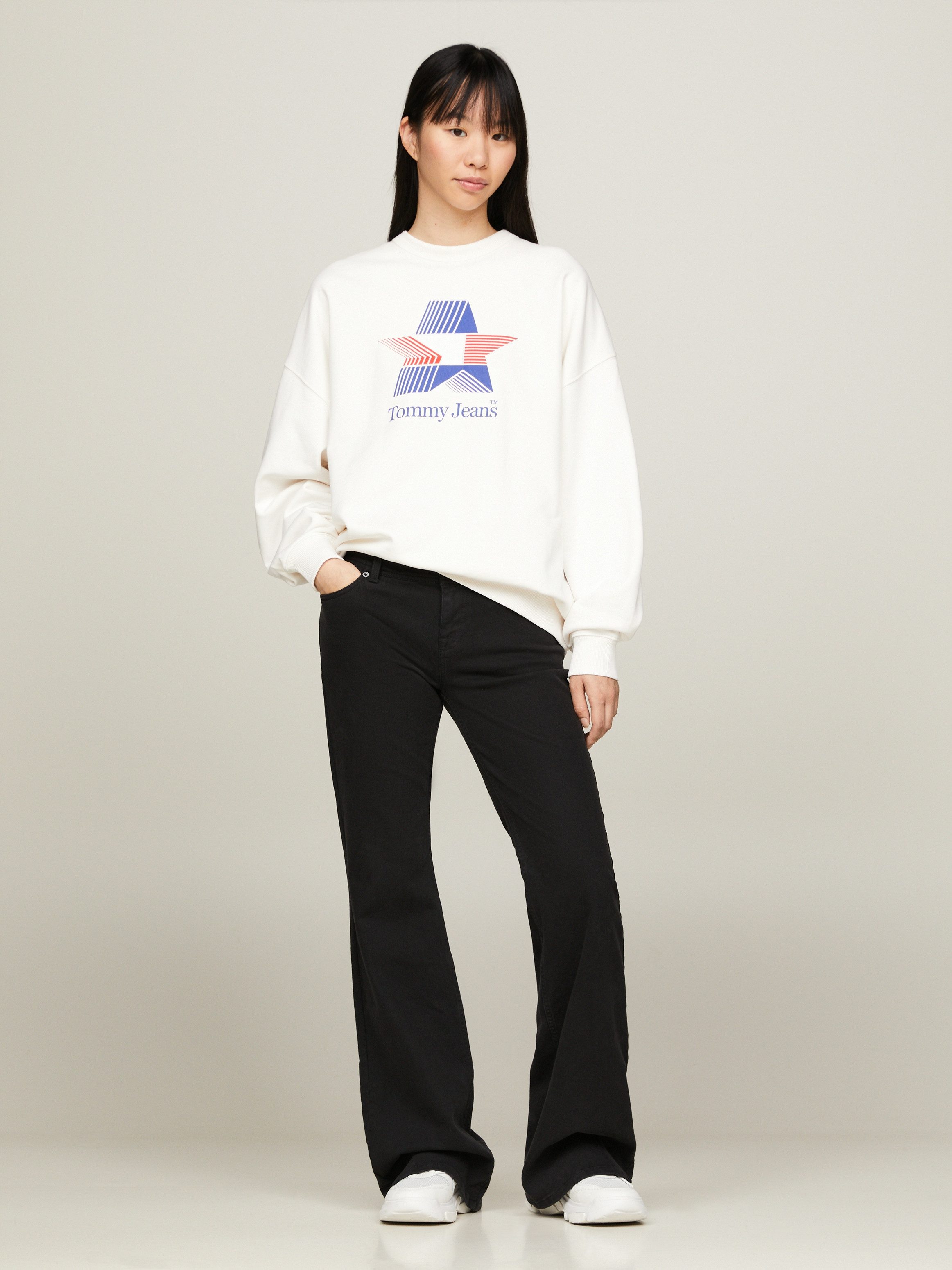 TOMMY JEANS Geweven broek TJW GMD LW FLARE in 5-pocketsstijl