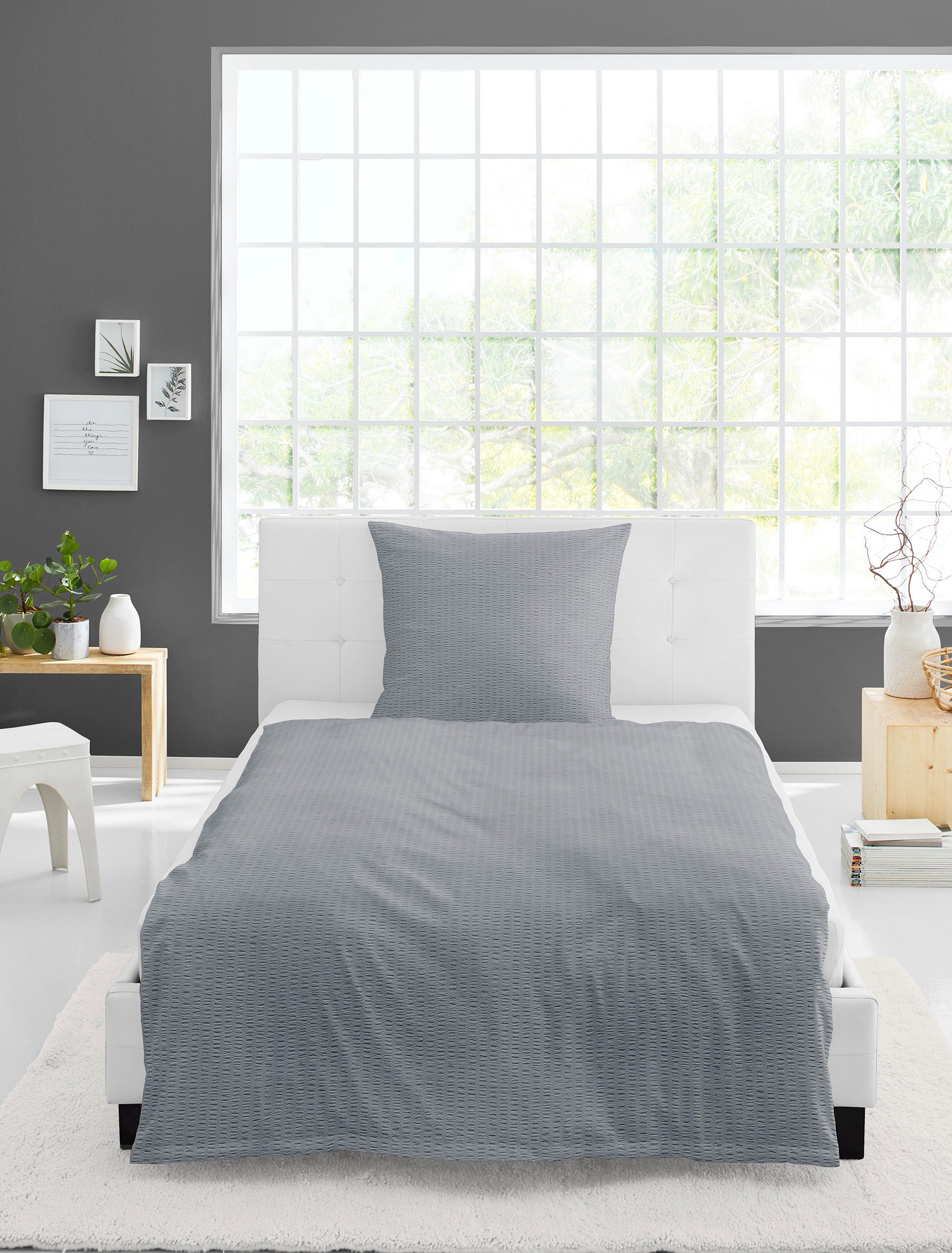 BIERBAUM Overtrekset Chic uni Stijlvol unidesign: Modern en elegant voor elke slaapkamer