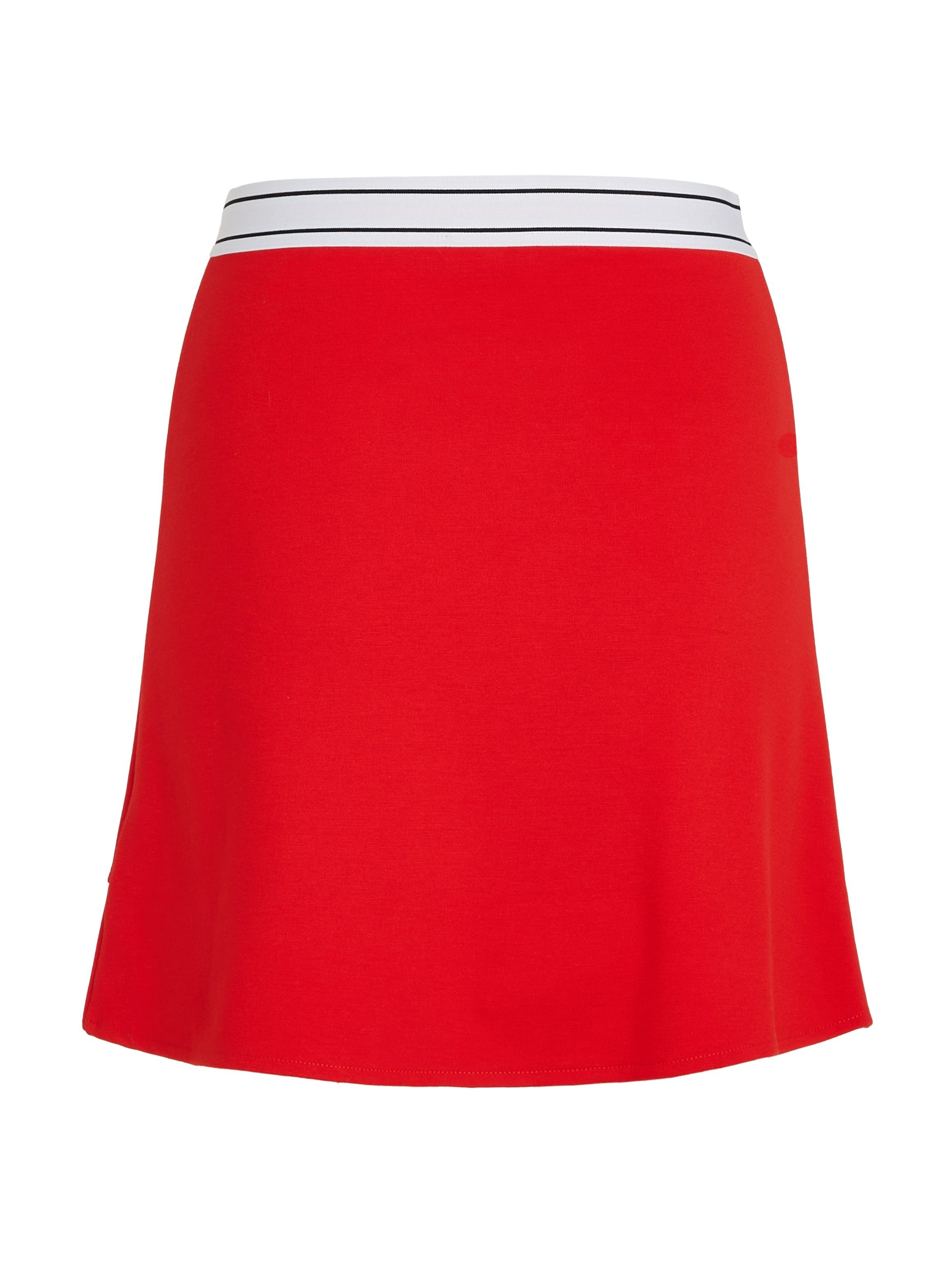 TOMMY JEANS Jerseyrok TJW LOGO TAPING MINI SKIRT Webrok met Tommy Jeans logo-elastiektape