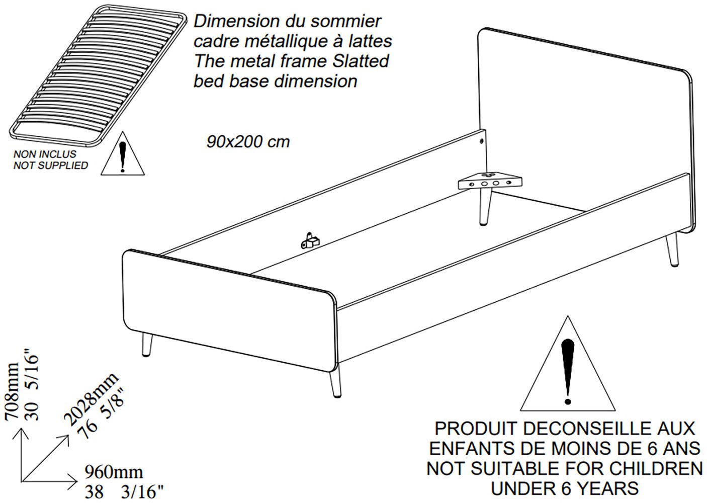 Demeyere GROUP Kinderledikant Suzie Kinderbed 90X200