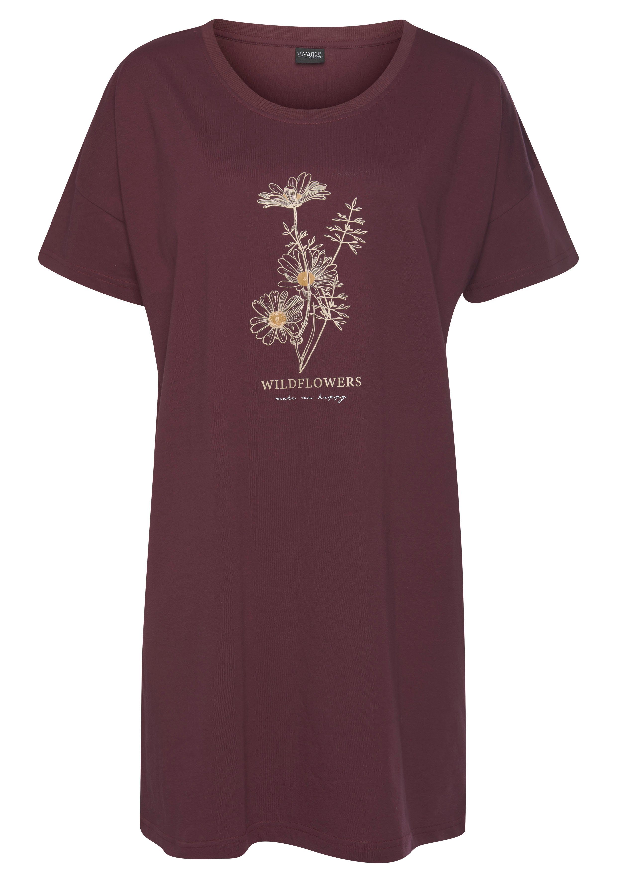 Vivance Dreams Big-shirt met frontprint (Set van 2)