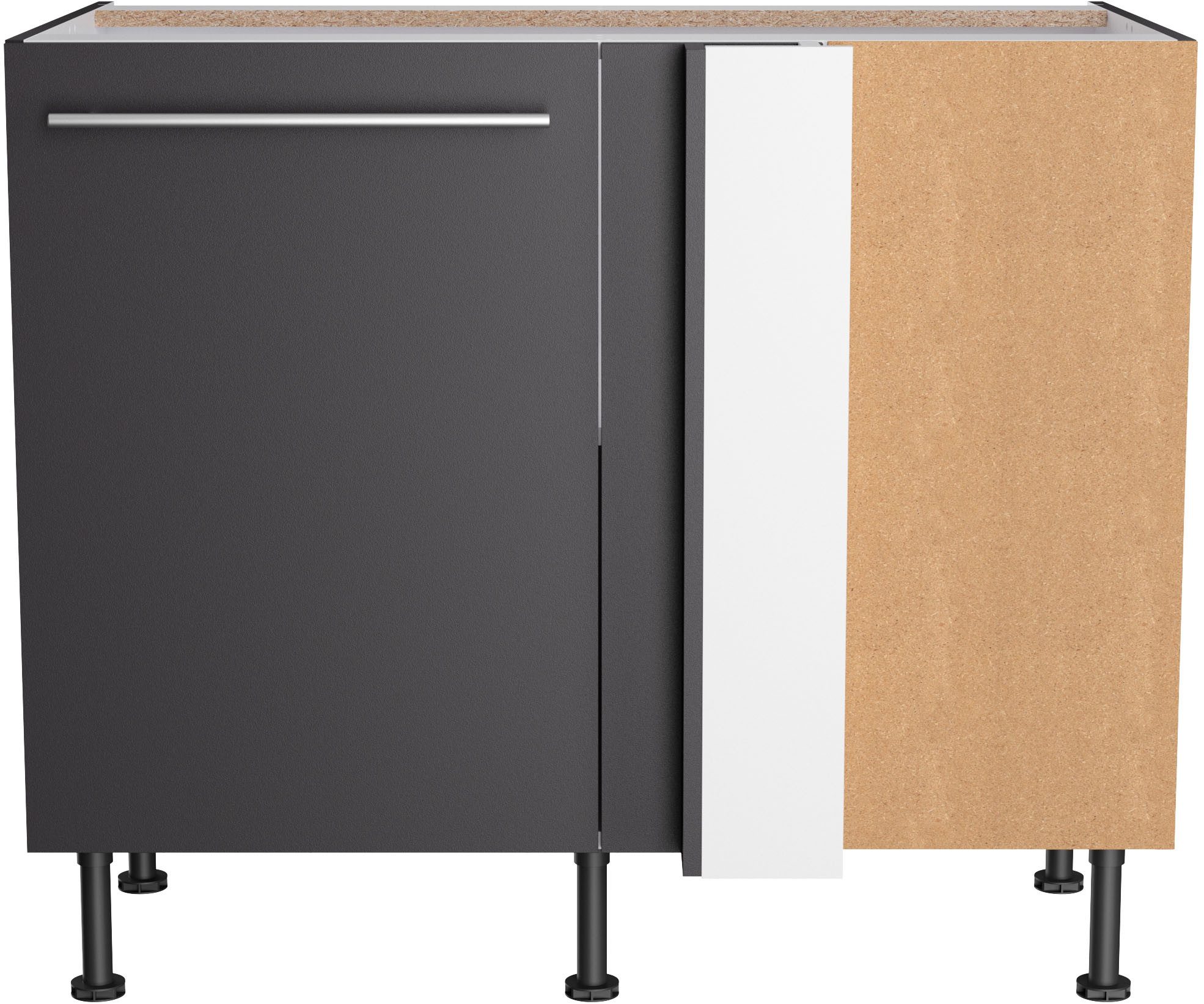 OPTIFIT Hoekonderkast Bern2 Breedte 100 x 65 cm, oplossing voor vaatwasser, 1 deur, 1 legplank