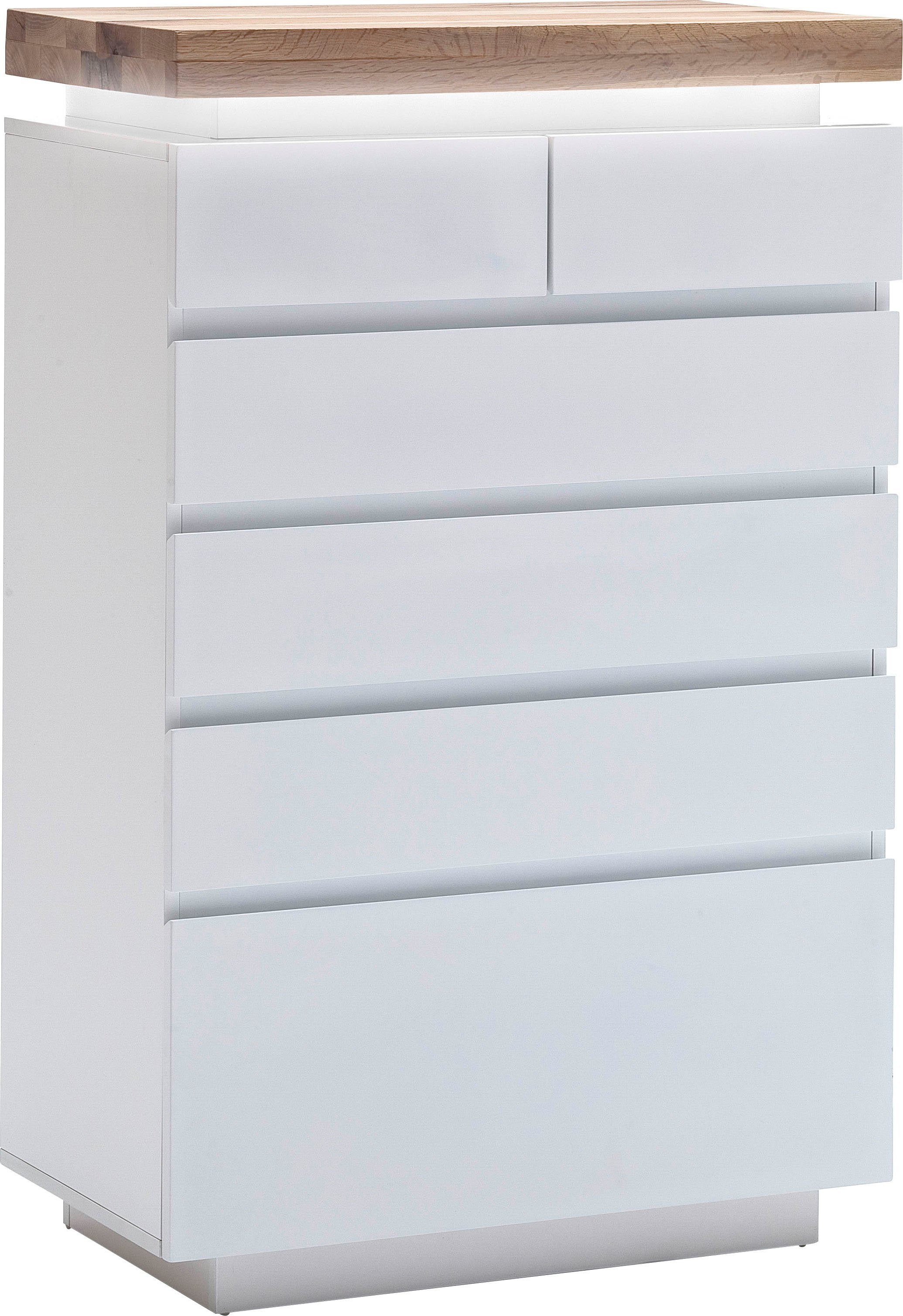 MCA furniture Kast Romina met ledverlichting wit dimbaar, incl. afstandsbediening dressoirs wit