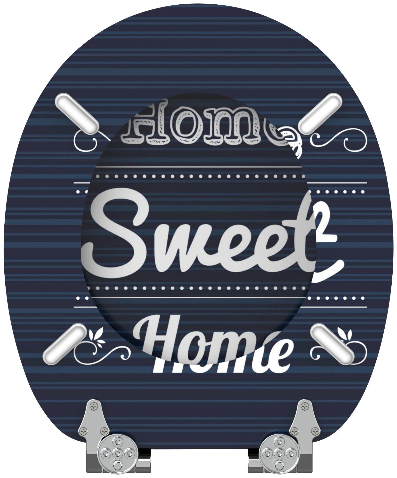 Sanilo Toiletzitting Home Sweet Home met soft-closemechanisme