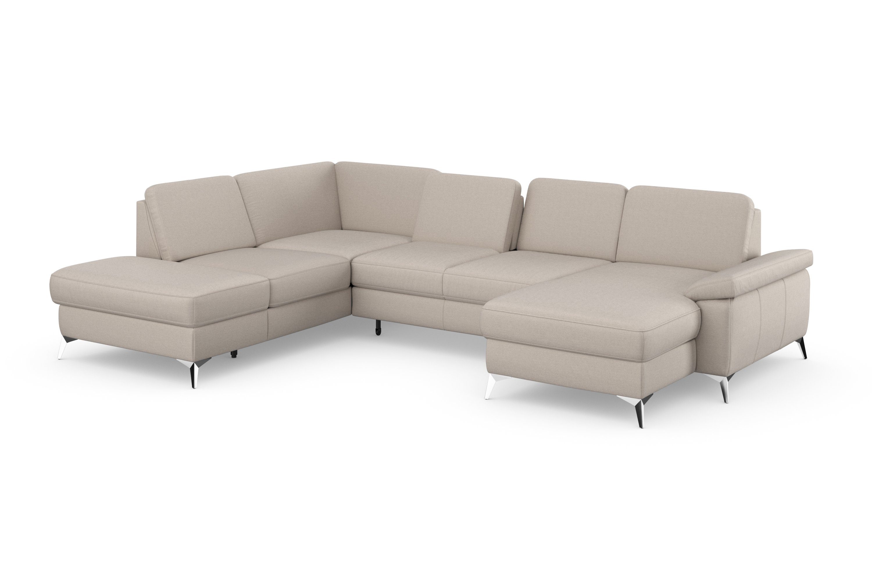 sit&more Zithoek Padua U-model inclusief zitdiepteverstelling, armleuning en binnenvering