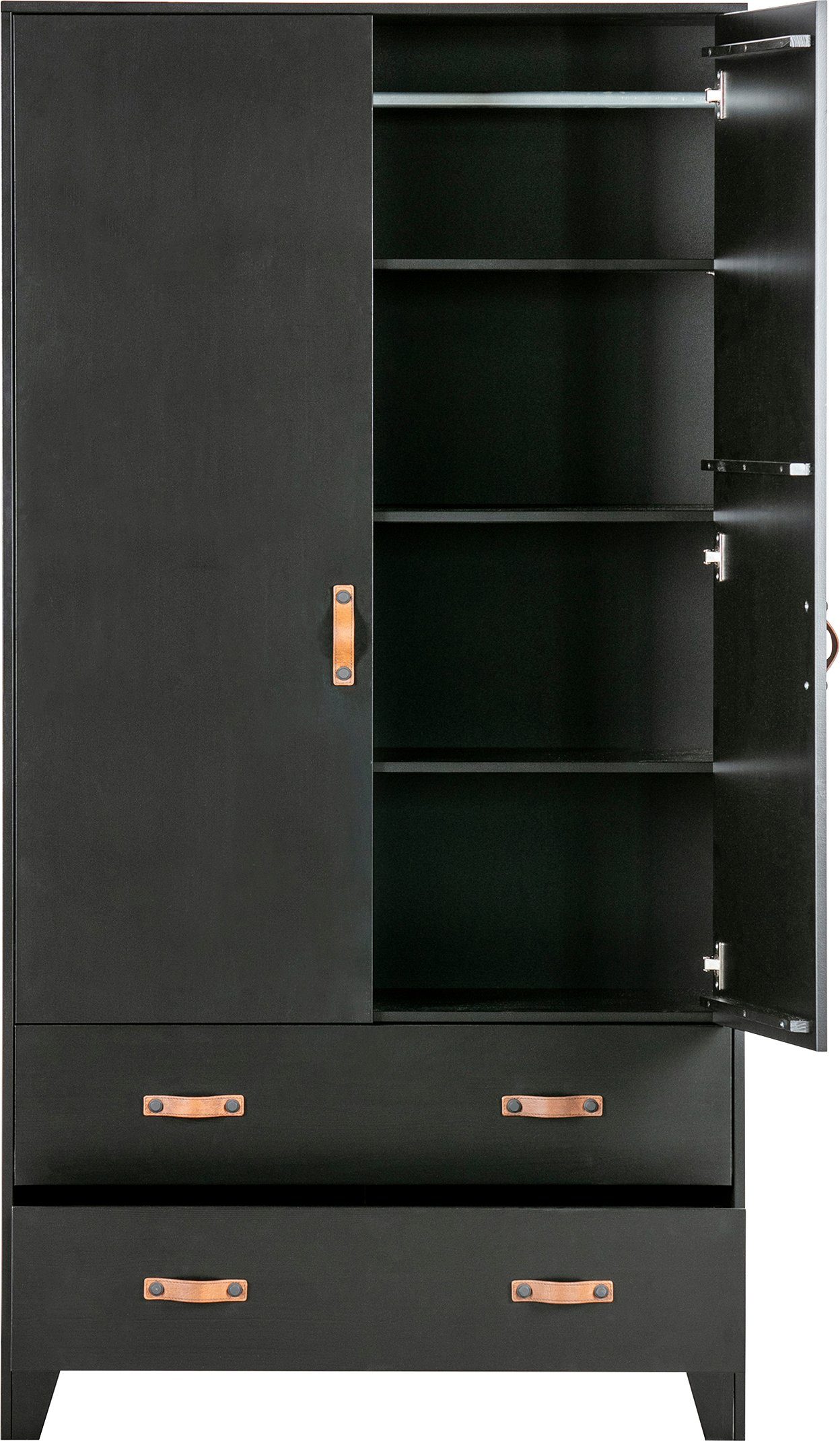 WOOOD Kledingkast Dian veel opbergruimte, hoogte 180 cm x breedte 94 cm