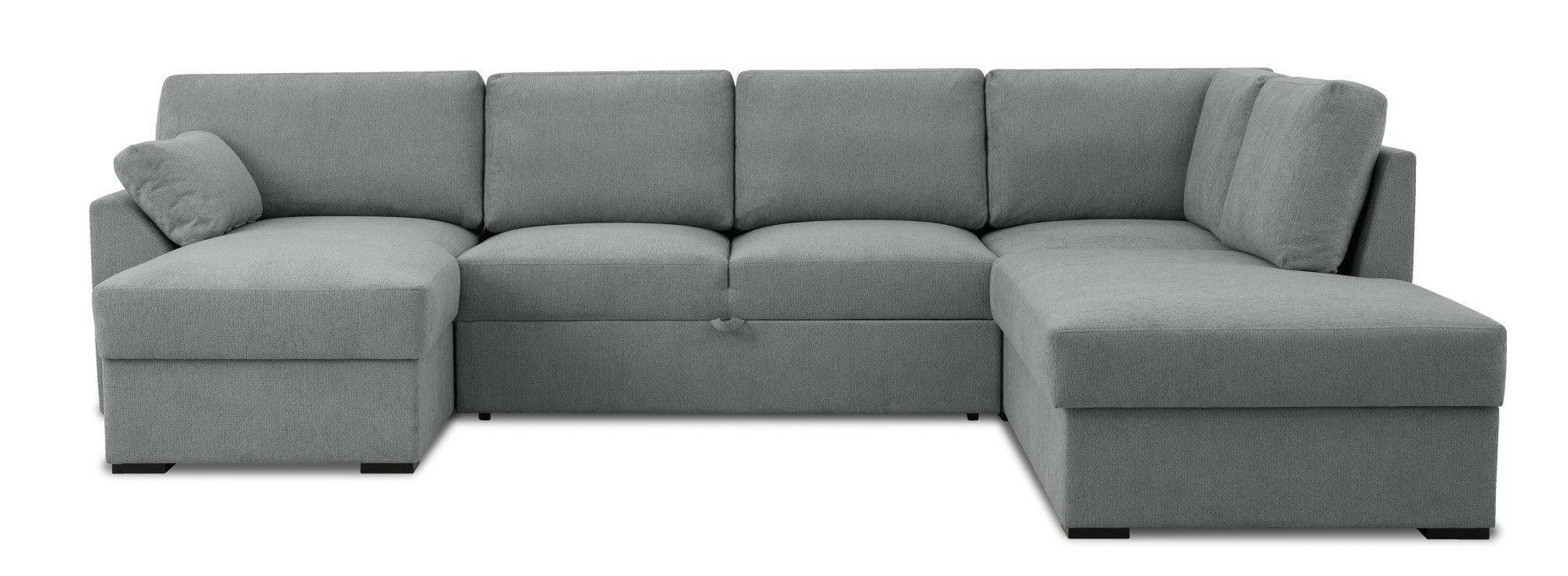 Home affaire Zithoek Citry Breedte 309 cm, chenille, bedfunctie, bedlade, U-vorm