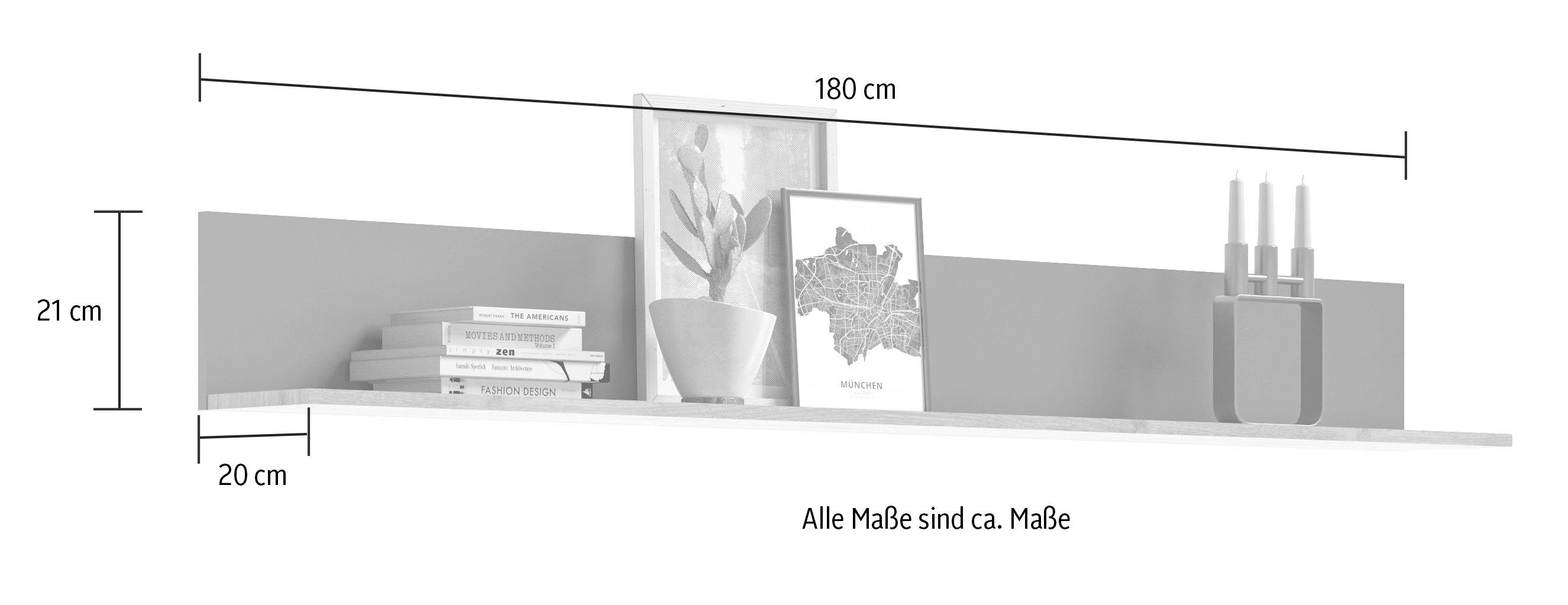 INOSIGN Wandrek Riga Breedte 180 cm