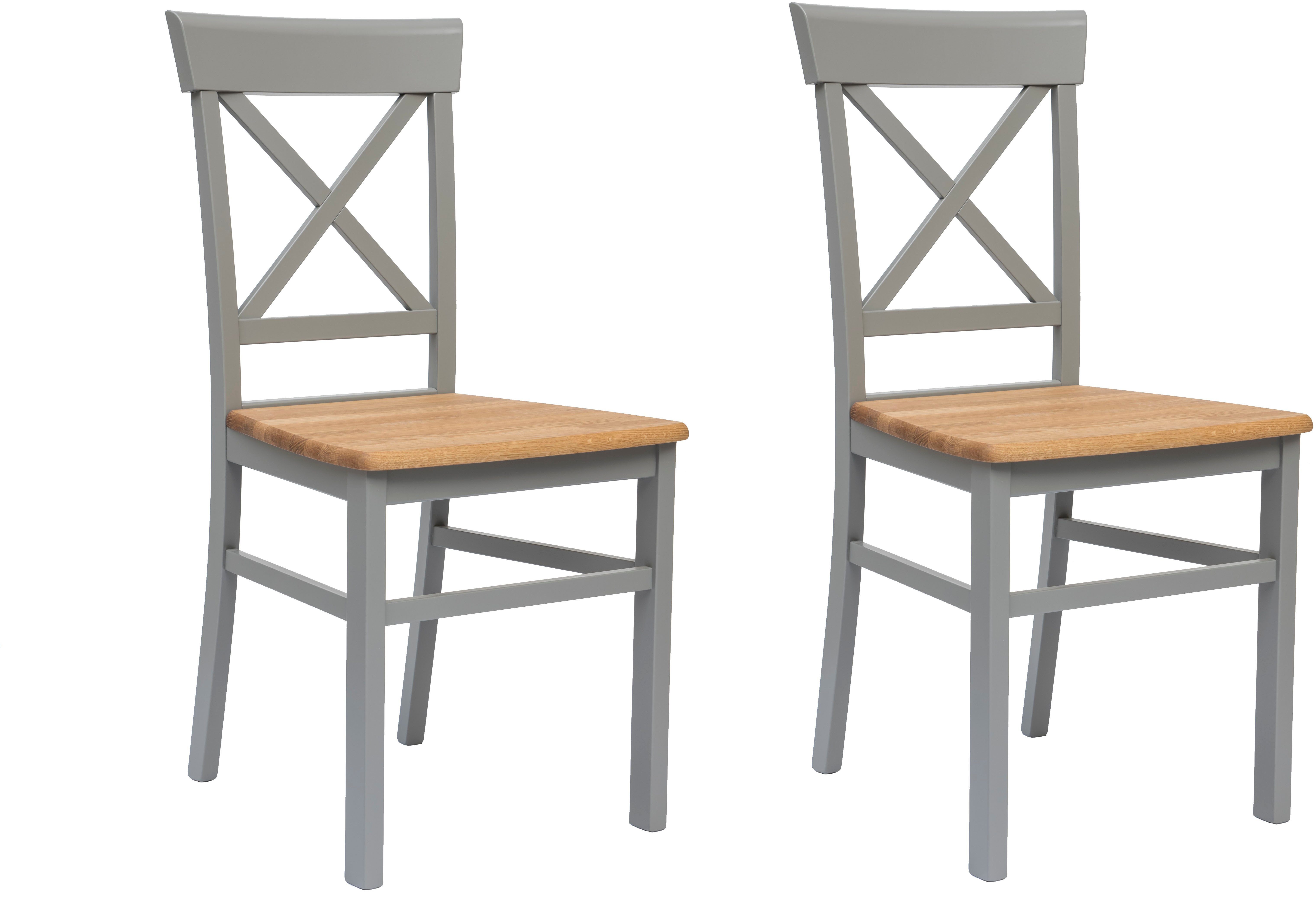 andas Eetkamerstoel Tatra TOPSELLER Houten stoel in 2-, 4- of 6-delige set, keukenstoel landhuis (set) 4 poot stoelen grijs
