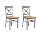 andas houten stoel tatra in een set van 2, 4 of 6 (set) grijs
