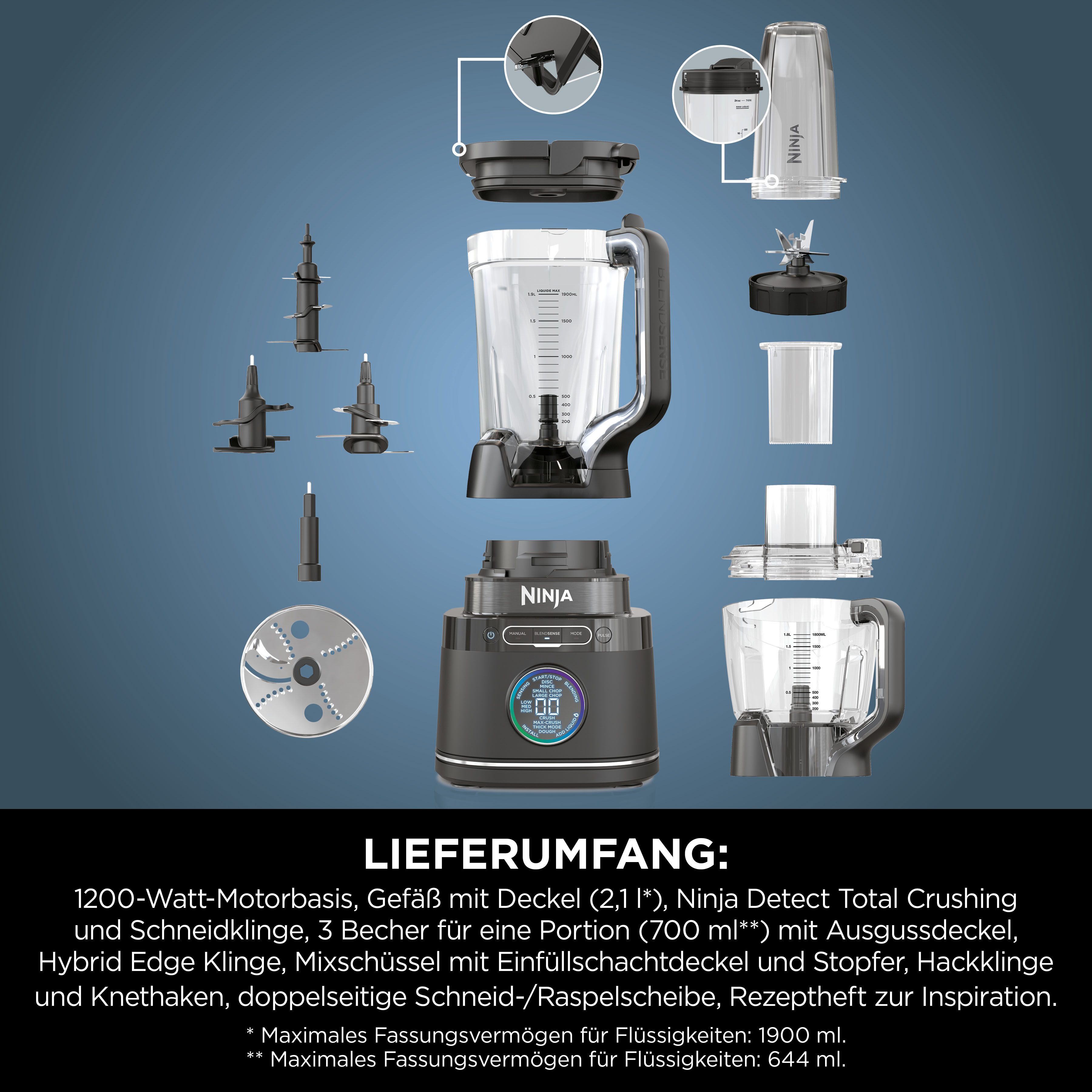 NINJA Blender Detect Power Mixer & Processor Pro TB401EU