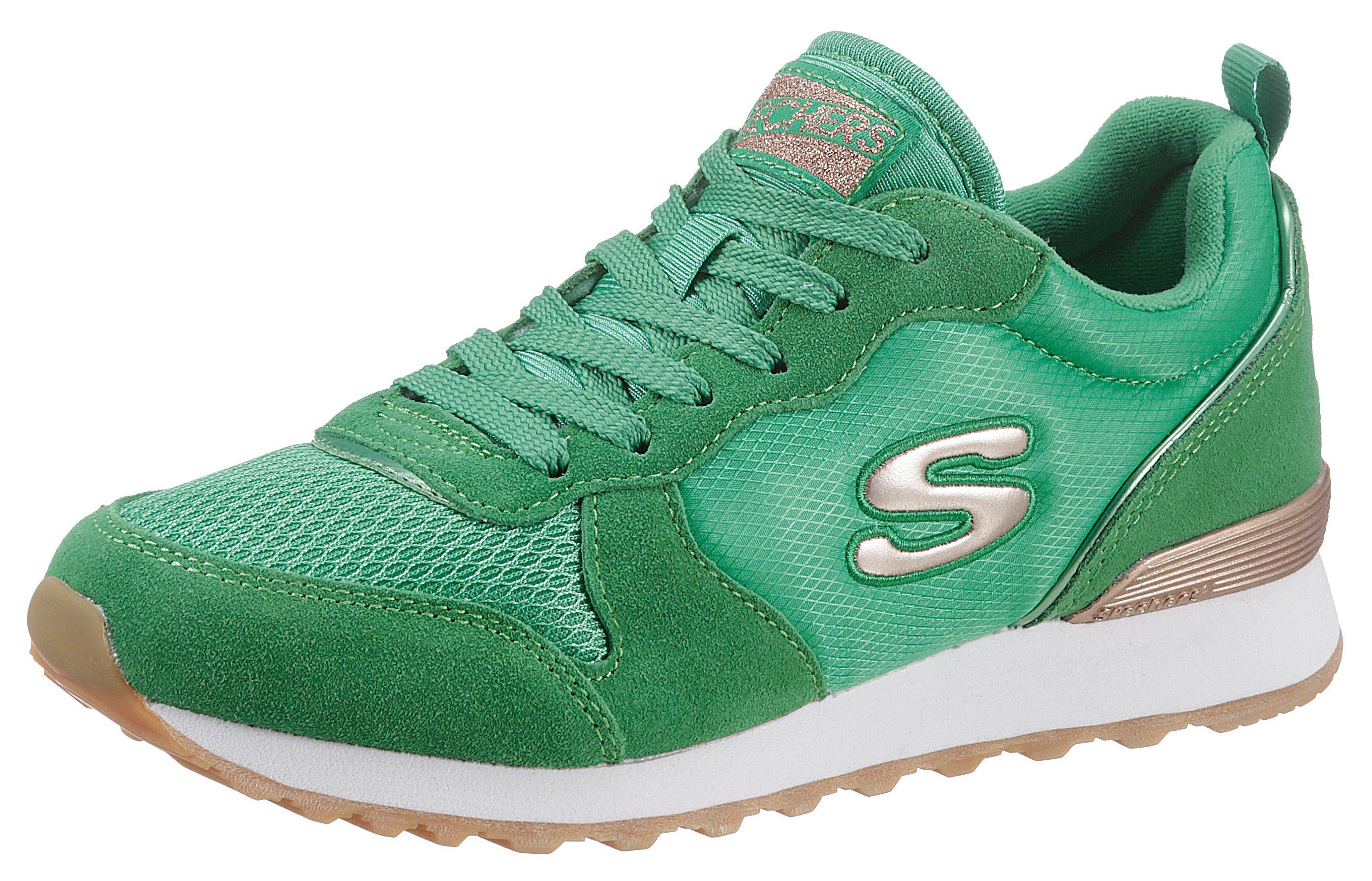 Skechers Sneakers OG 85 - GOLDN GURL Veterschoen, originele retro-jogginschoen met Air-Cooled Memory Foam jongens lage sneakers maat 35 EU groen