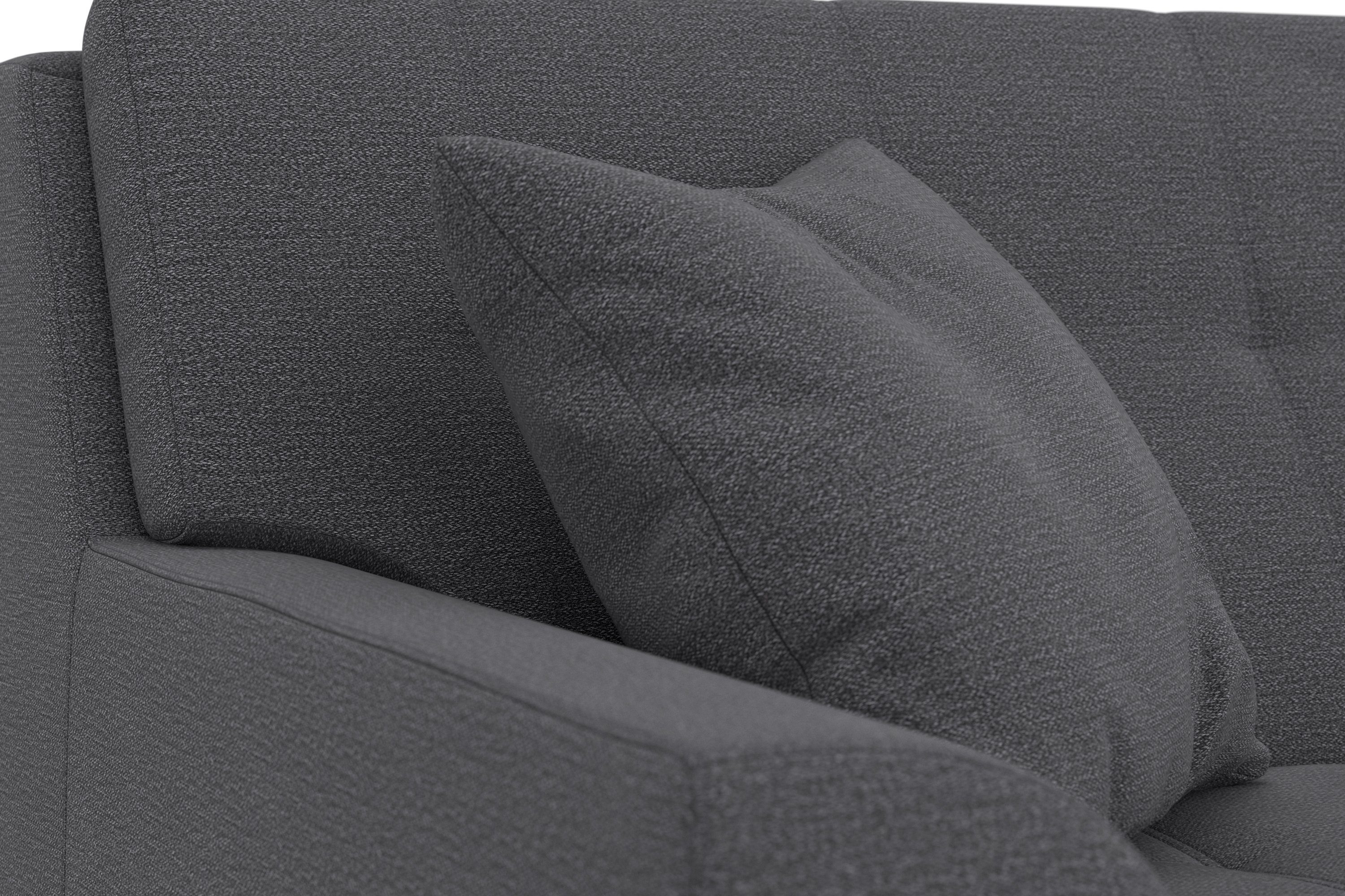DOMO collection Hoekbank Treviso veel bekledingen, ook in cord, L-vorm, B/D/H: 267/80/83 cm optioneel met slaapbank functie, incl. sierkussens, hoogwaardig doorgestikt patroon