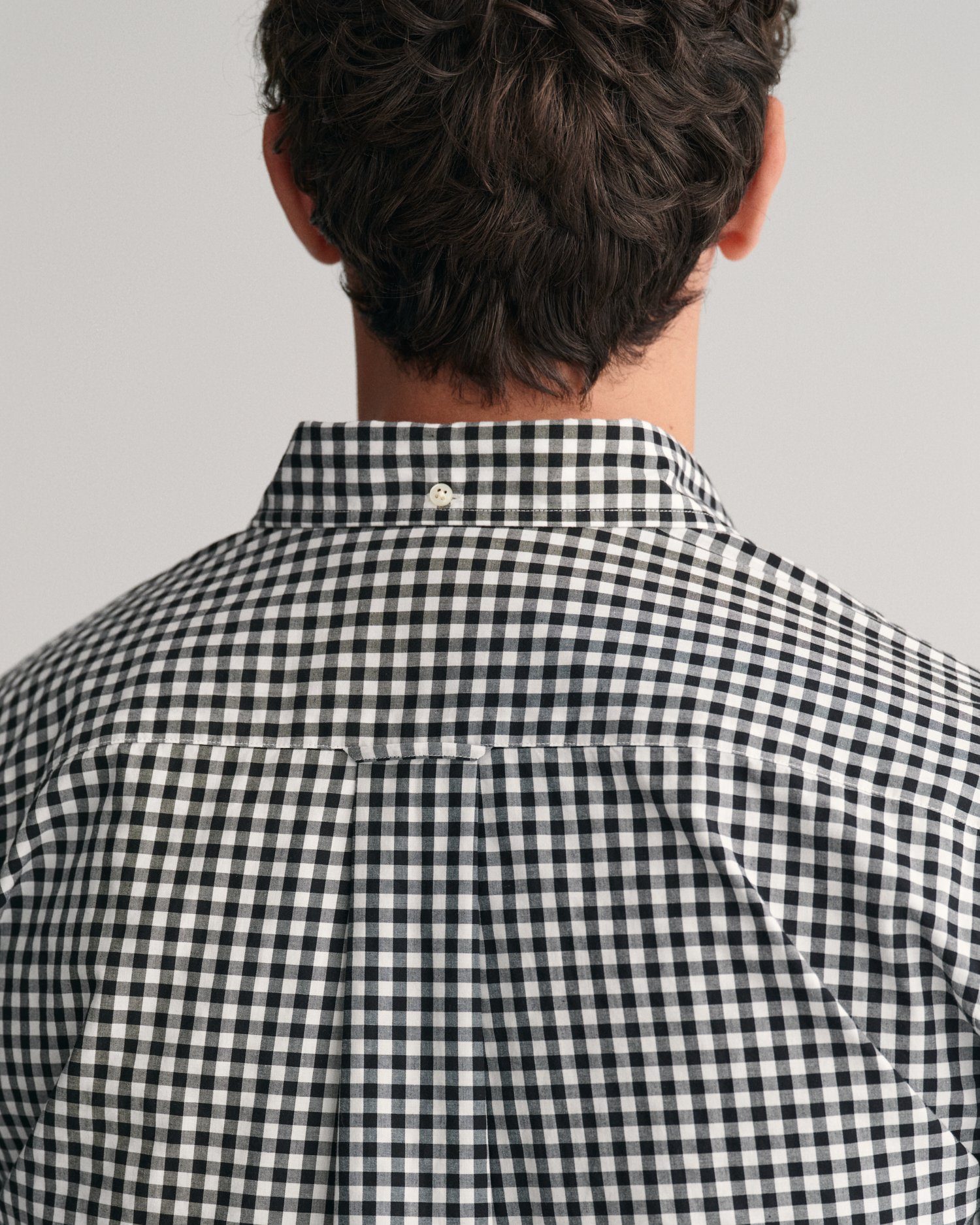 Gant Overhemd met korte mouwen Regular Fit Gingham Poplin Overhemd slijtvast easy care geruit