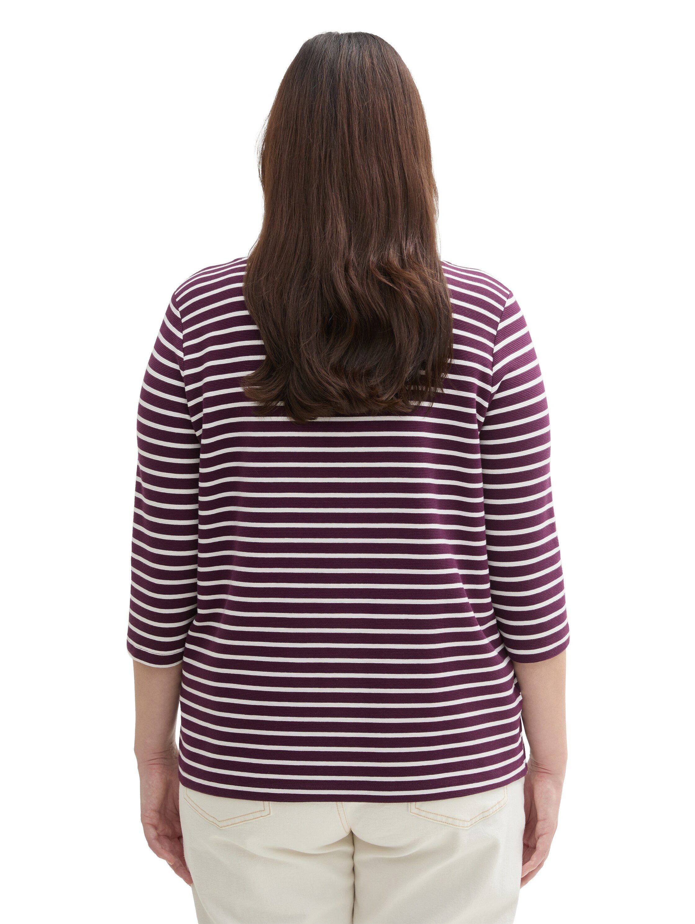 TOM TAILOR MY TRUE ME Shirt met 3 4 mouwen OTTOMA met gestreept patroon