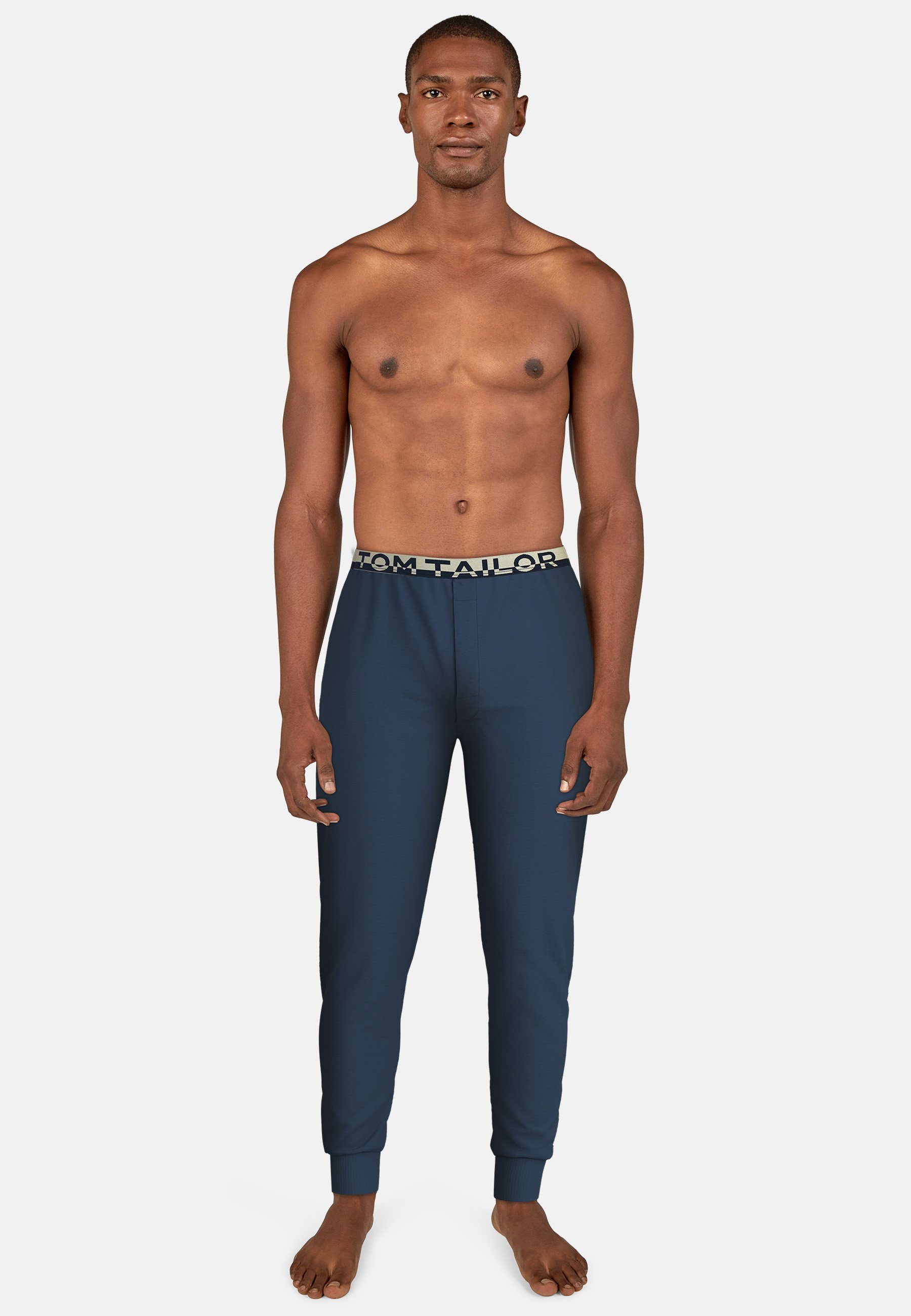 Tom Tailor Pyjamabroek BRÜGGE met zijzakken en logo tailleband