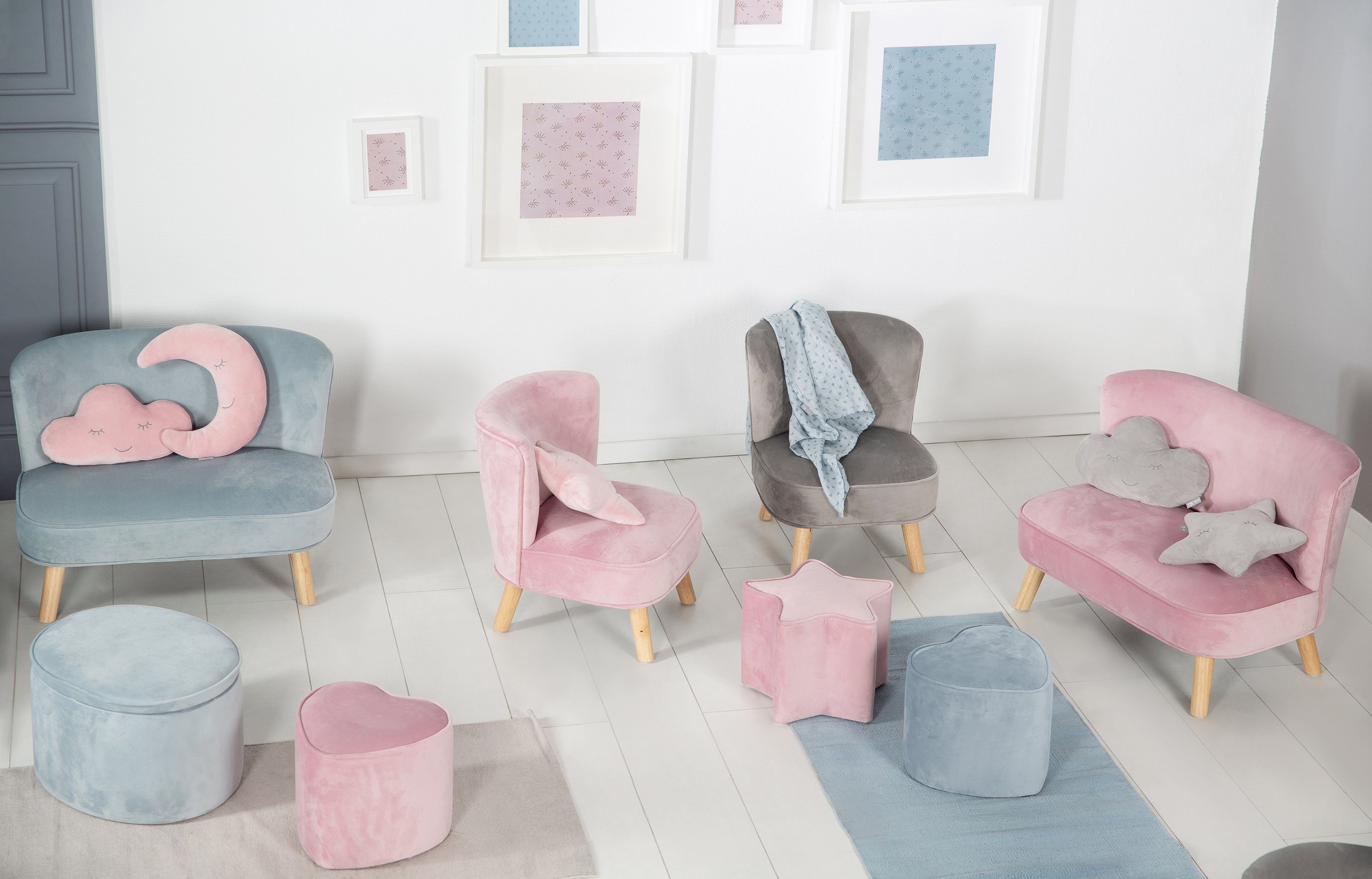 Roba® Kinderkruk Lil Sofa in hartvorm