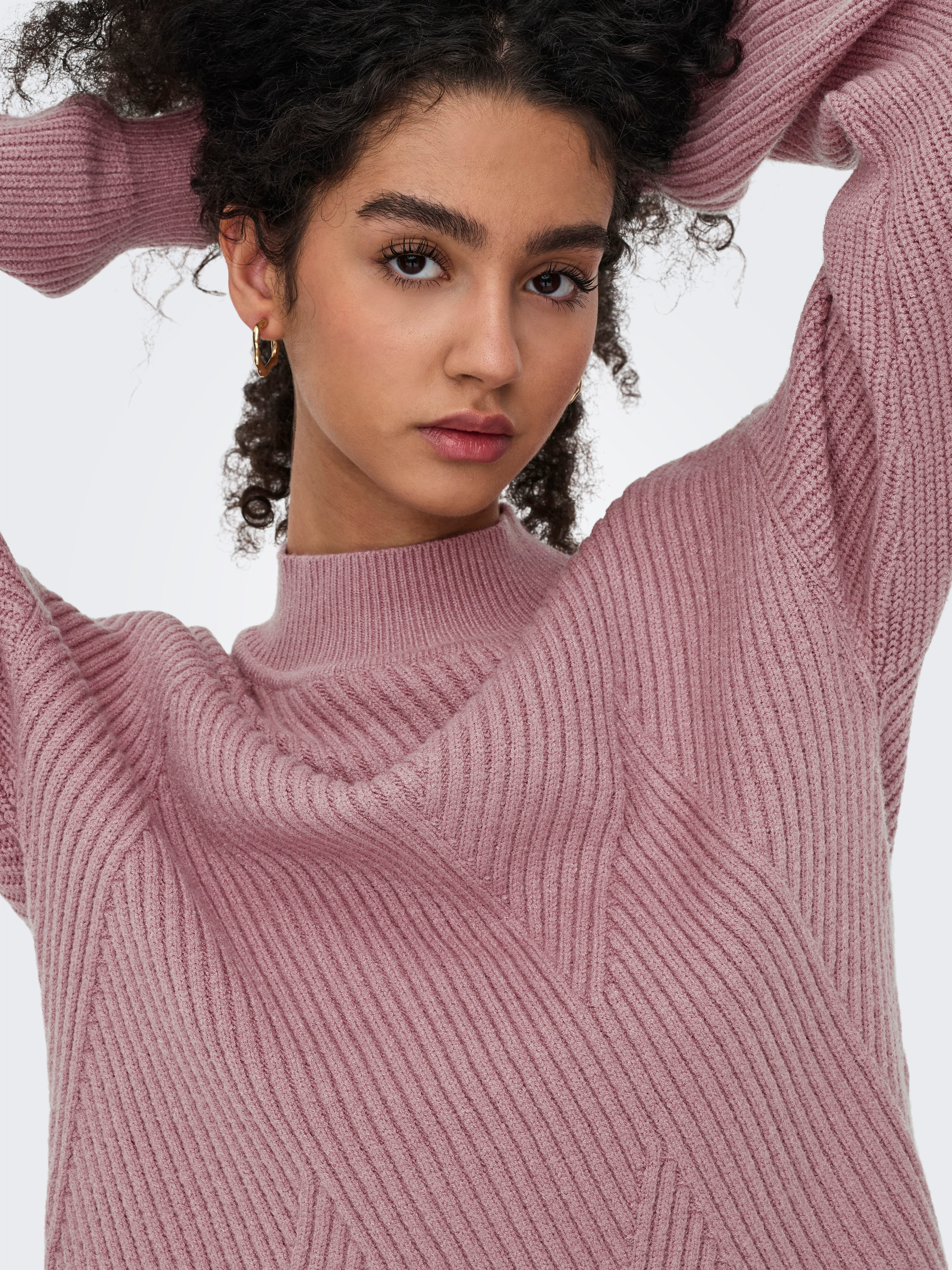 Only Gebreide trui ONLNELI LS HIGHNECK RIB PULLOVER EX KNT