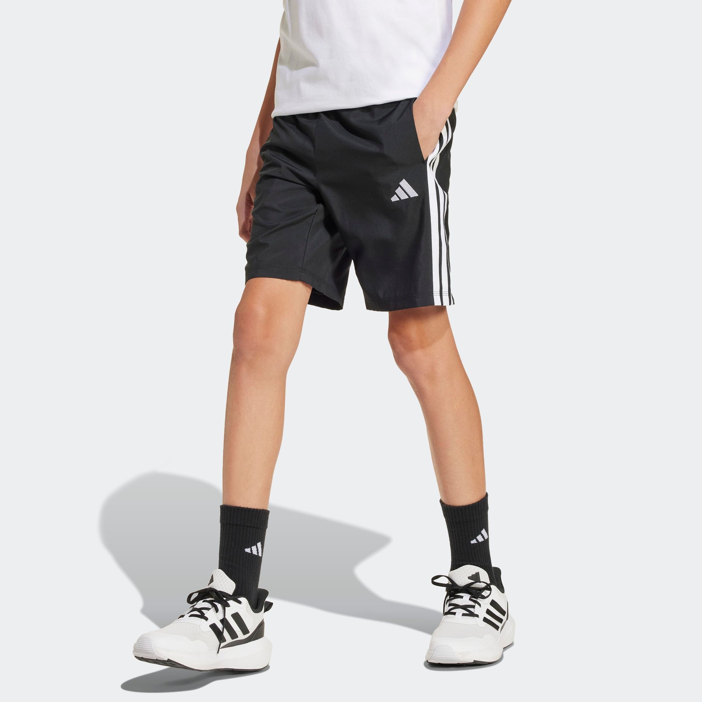 adidas Sportswear Short J 3S WV SH (1-delig) jongens sportshorts maat 176 zwart