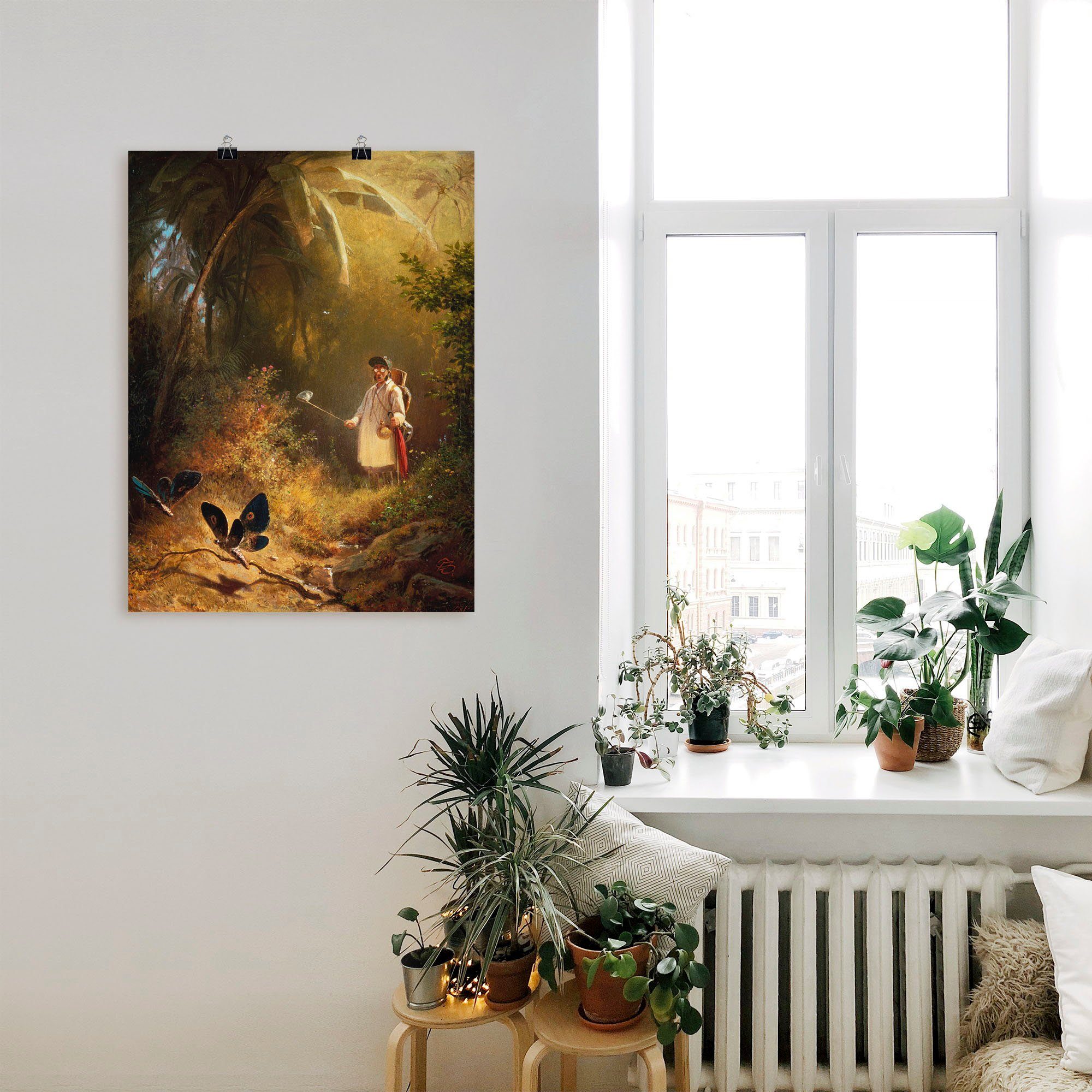 Artland Artprint De vlindervanger als artprint op linnen, poster in verschillende formaten maten