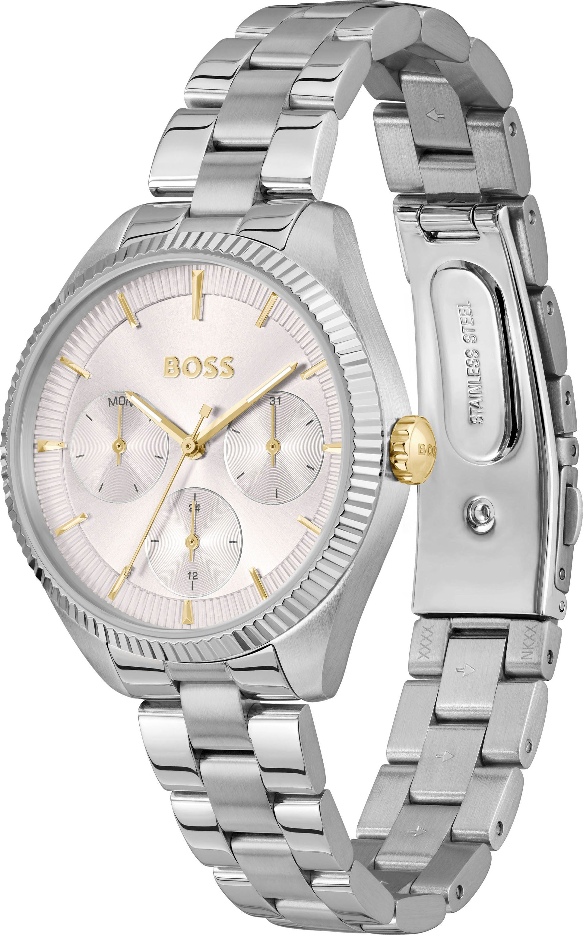Boss Multifunctioneel horloge SAGE SPORT Quartzhorloge, horloge, damenuur, roestvrijstalen band, analoog
