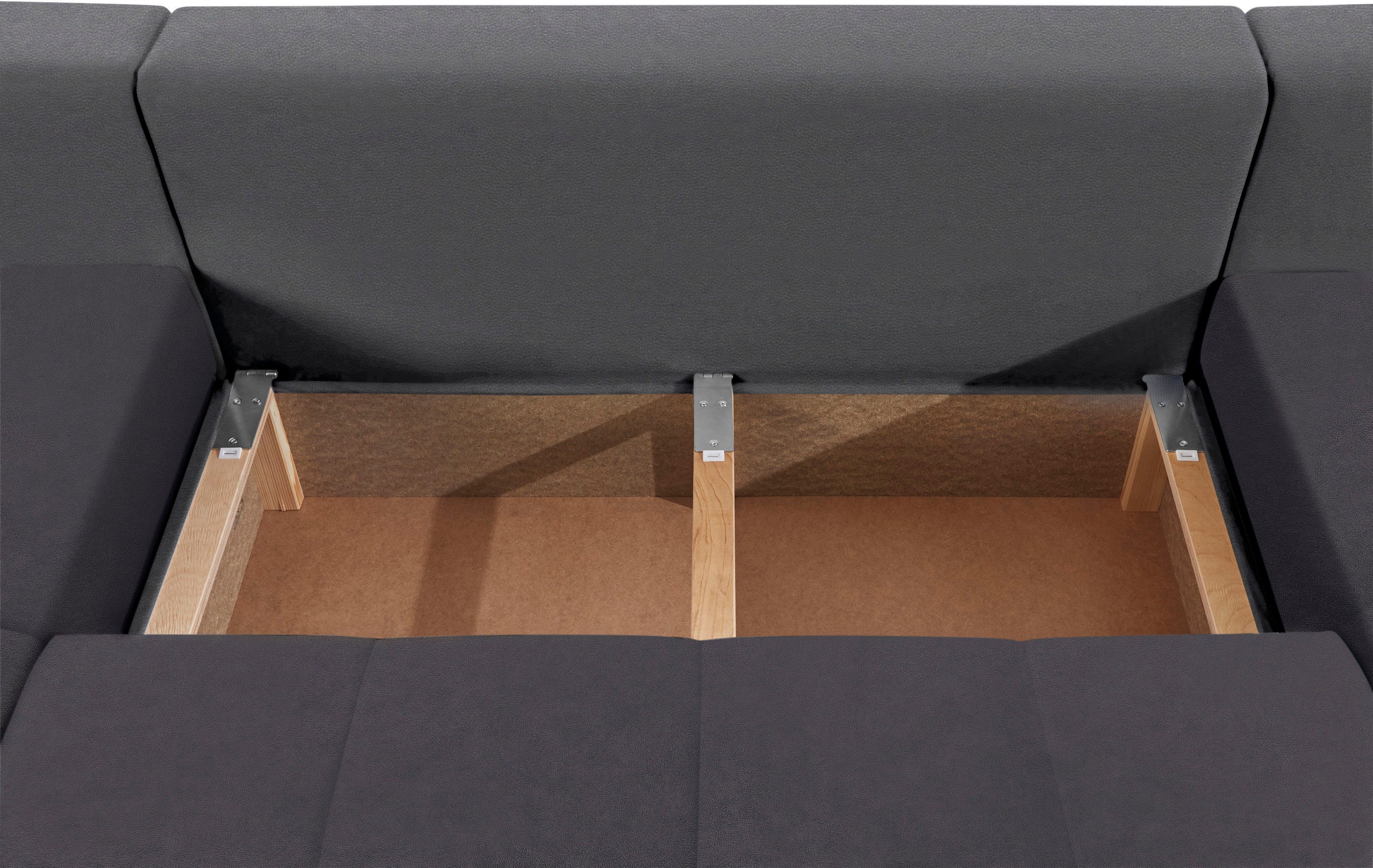 COLLECTION AB Zithoek XL-Josy U-vorm, breedte 313 cm, kunstleer-mix, microvezel