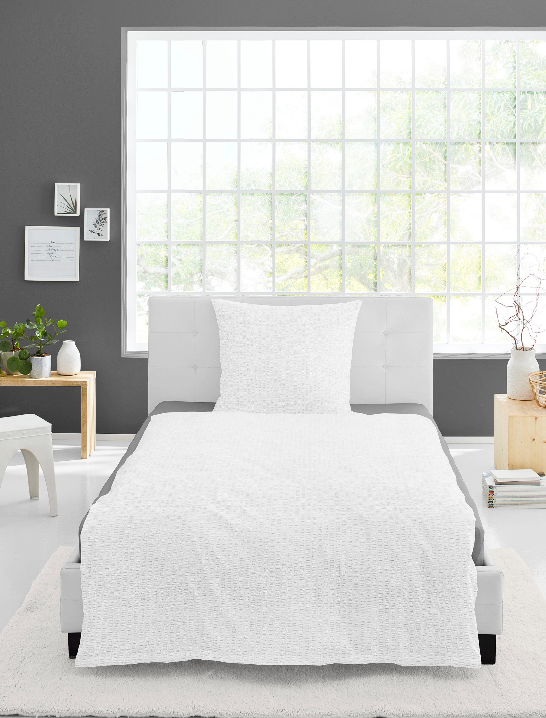 BIERBAUM Overtrekset Chic uni Stijlvol unidesign: Modern en elegant voor elke slaapkamer