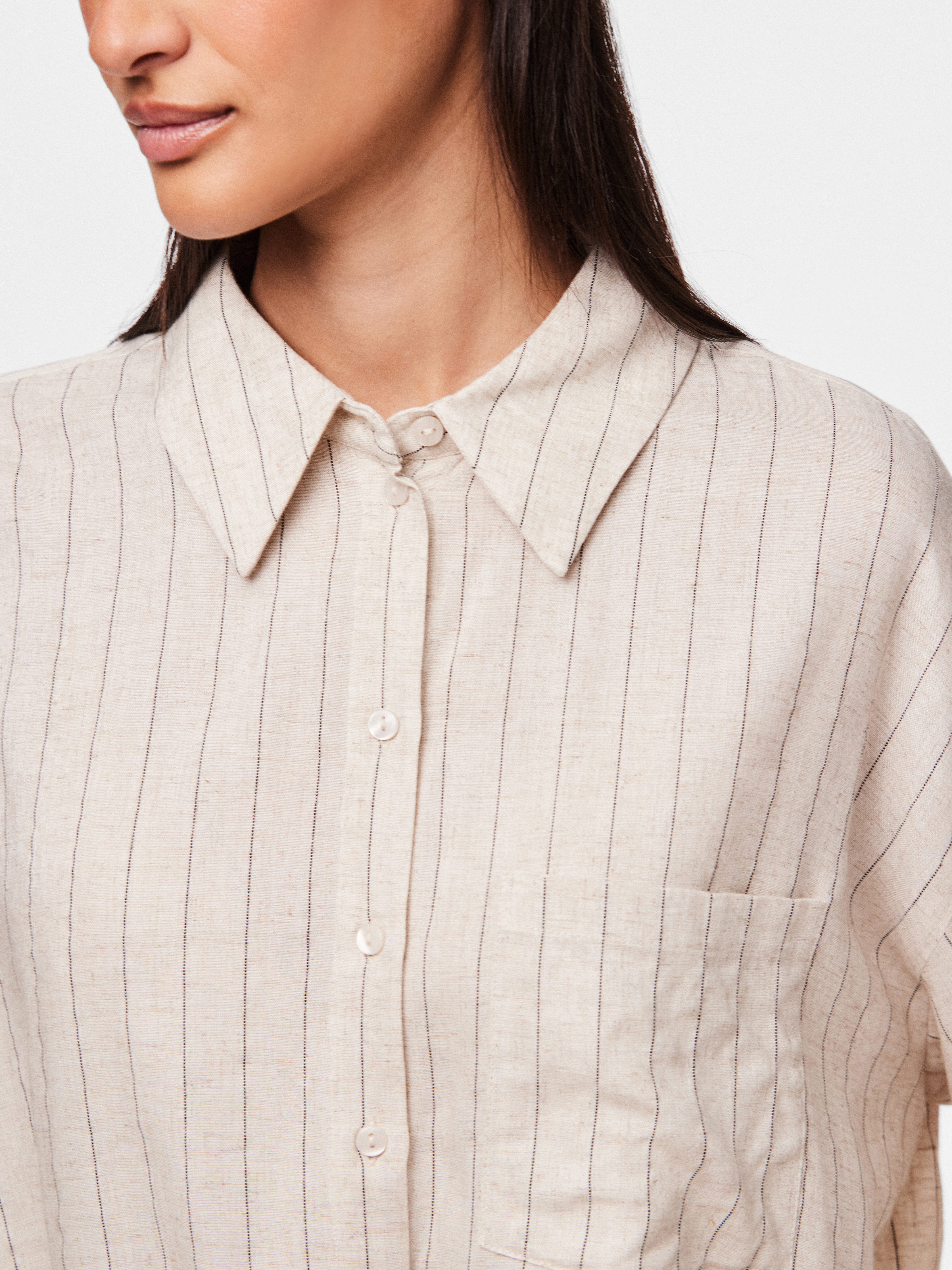 pieces Overhemdblouse PCPIA LS LOOSE SHIRT WVN NOOS