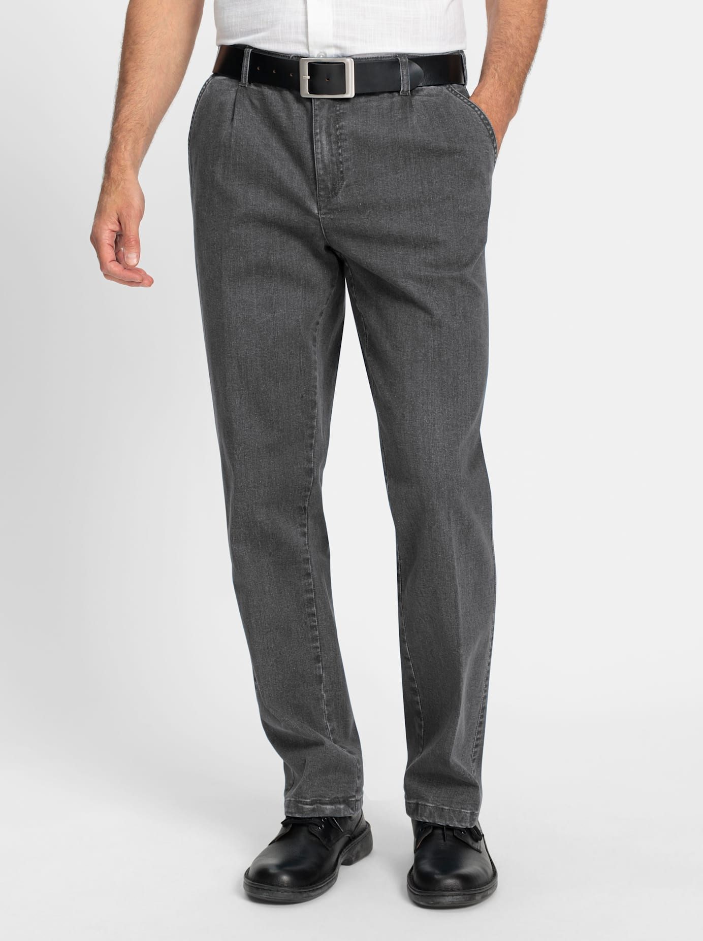 Marco Donati Comfortabele jeans (1-delig) unisex slim fit jeans maat 56 grijs