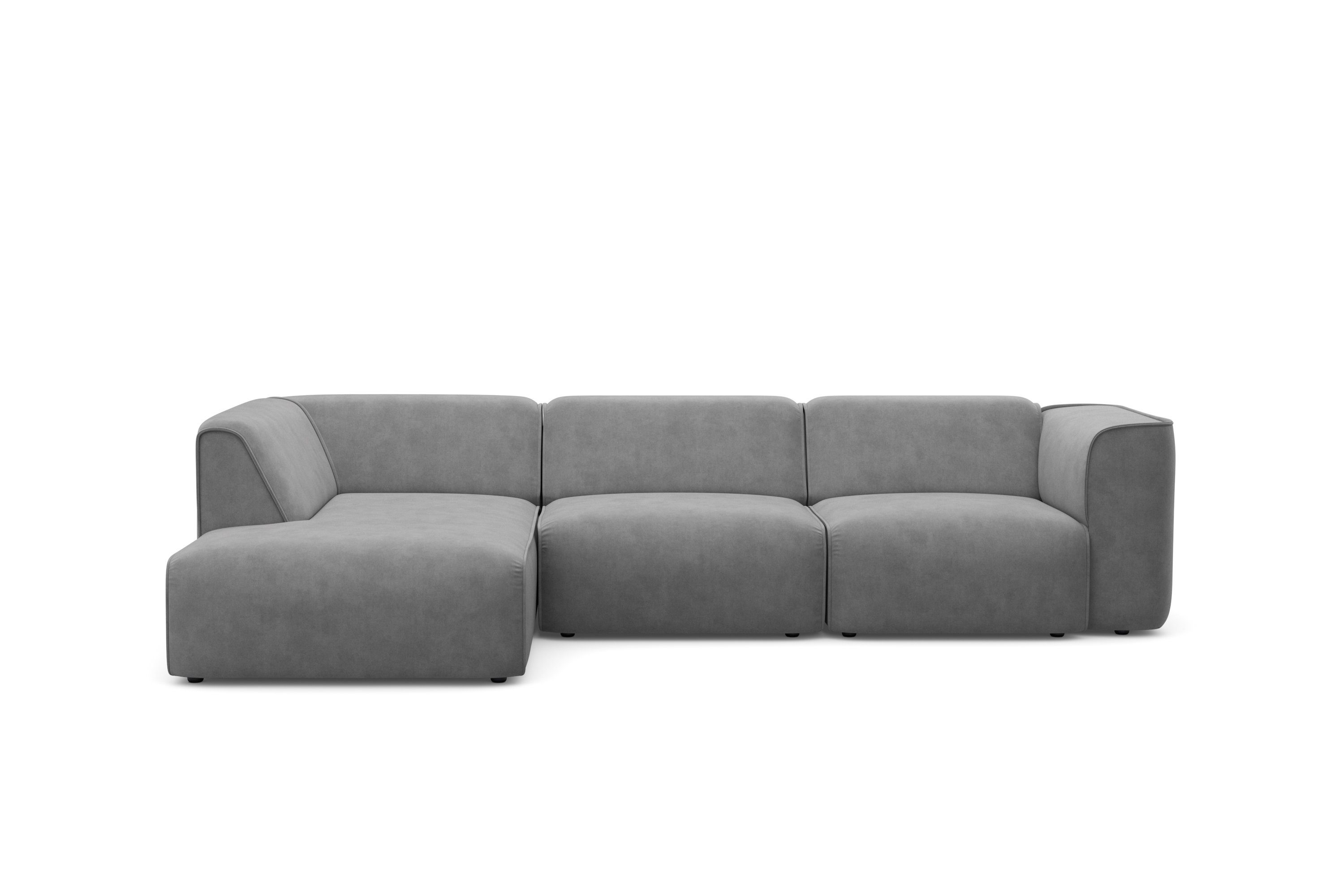 RAUM.ID Hoekbank Merid L-vorm, altijd uitbreidbaar met modules, B/D/H: 295/162/70 cm