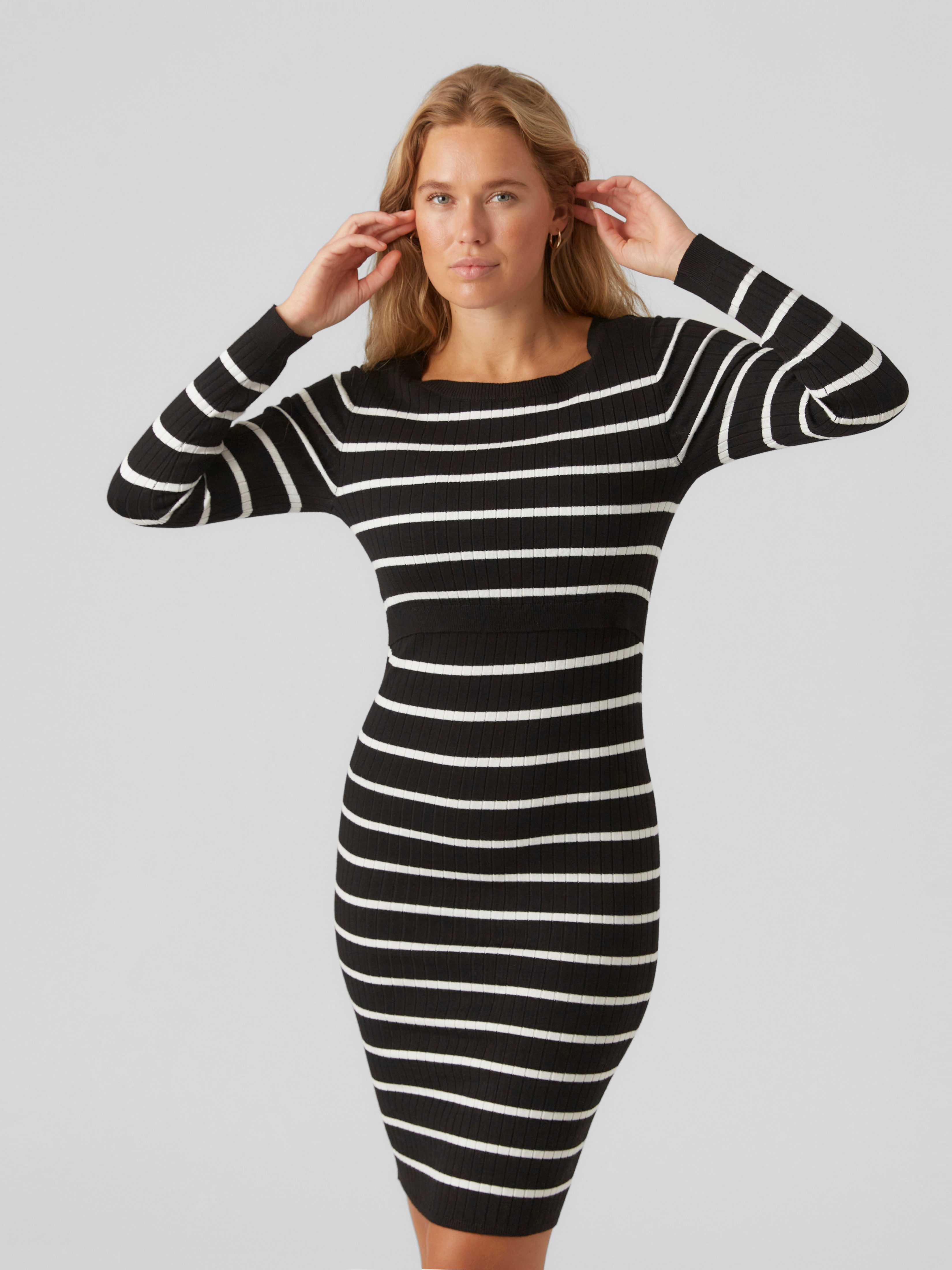 Mamalicious Positiejurk MLNEWSIV JUNE LS UK KNIT DRESS 2F A NOOS