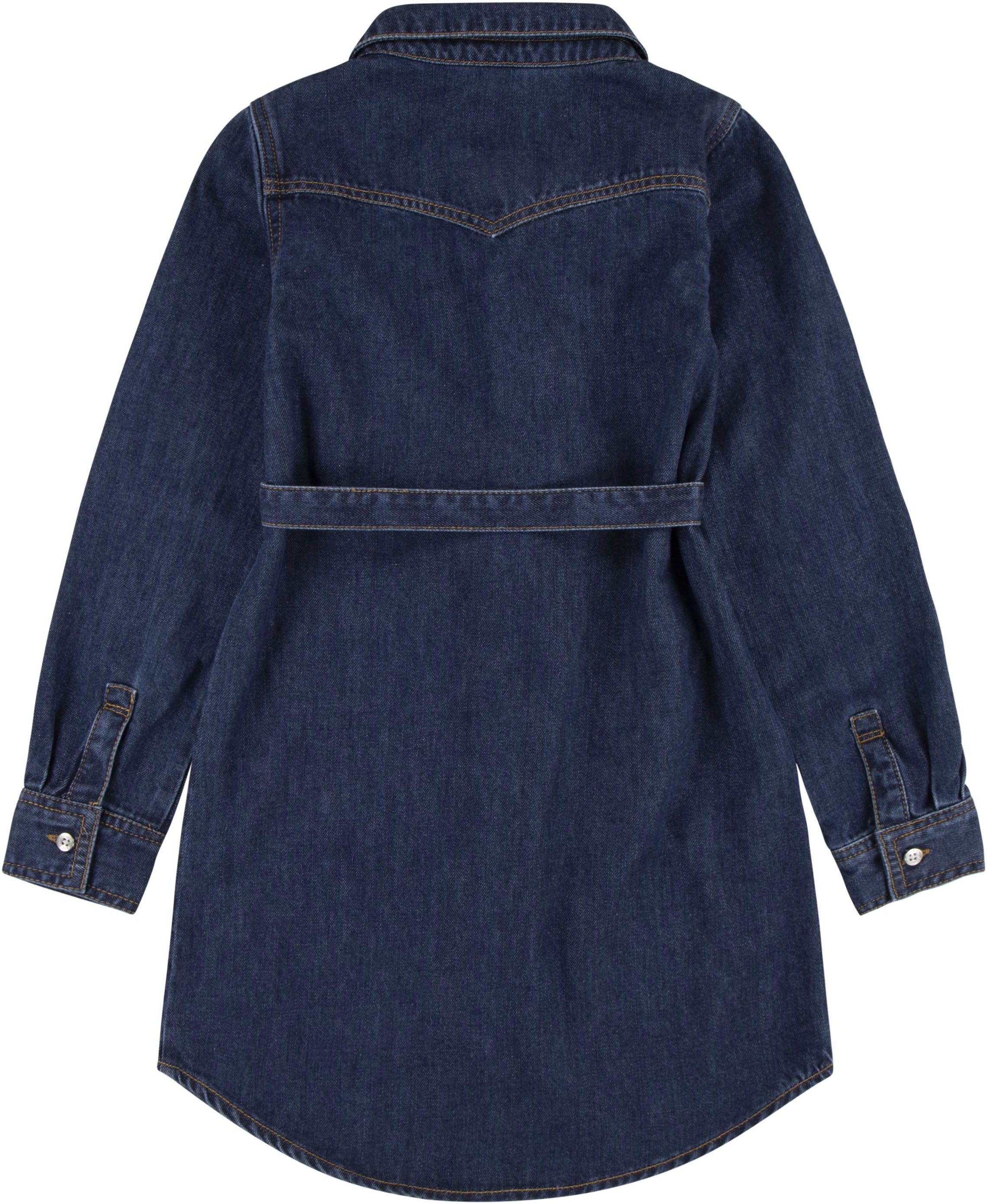 Levi's Kidswear Shirtjurk met strikband in de taille voor meisjes