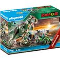 playmobil constructie-speelset t-rex aanval (71183), dinos made in germany (20 stuks) multicolor