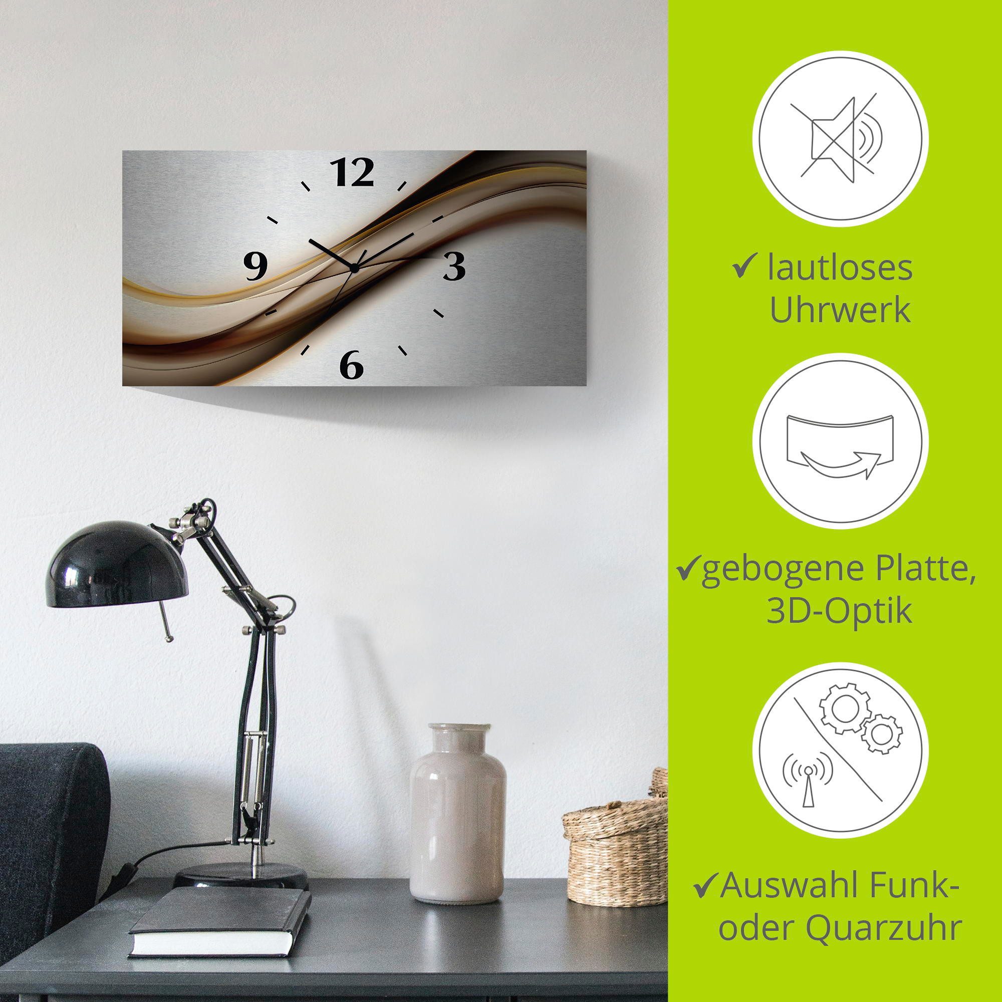 Artland Wandklok Golf 3d-look geschulpt, met kwarts- of radiografisch uurwerk, verschillende maten