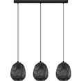 eglo hanglamp dembleby houtkorf gevlochten, zwart, vintage, hygge, 3 fittingen zwart