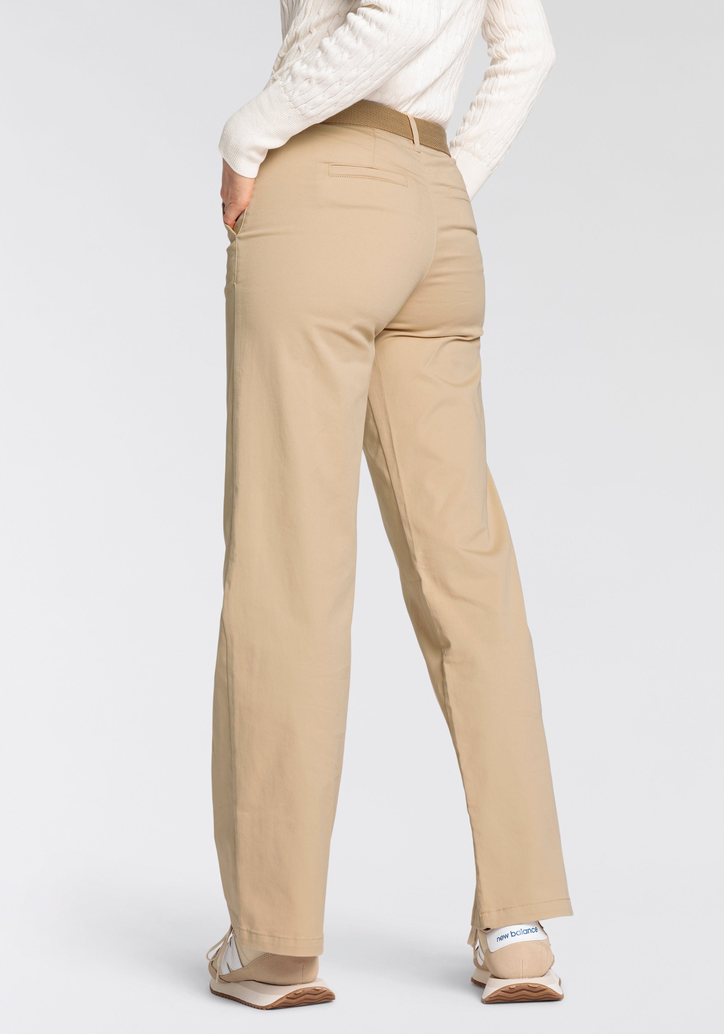DELMAO Chino met bijpassende riem (set, 2-delig, Met riem)