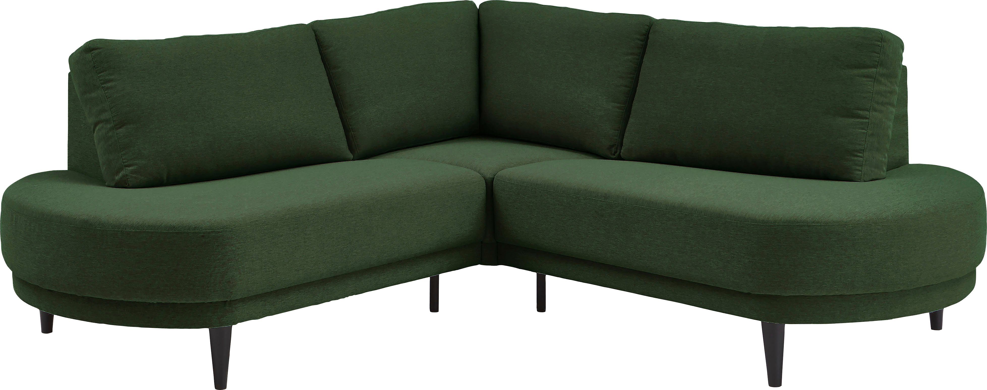 ATLANTIC home collection Hoekbank Ronny L-vorm met golvenondersteuning, organische vormtaal, organische bank