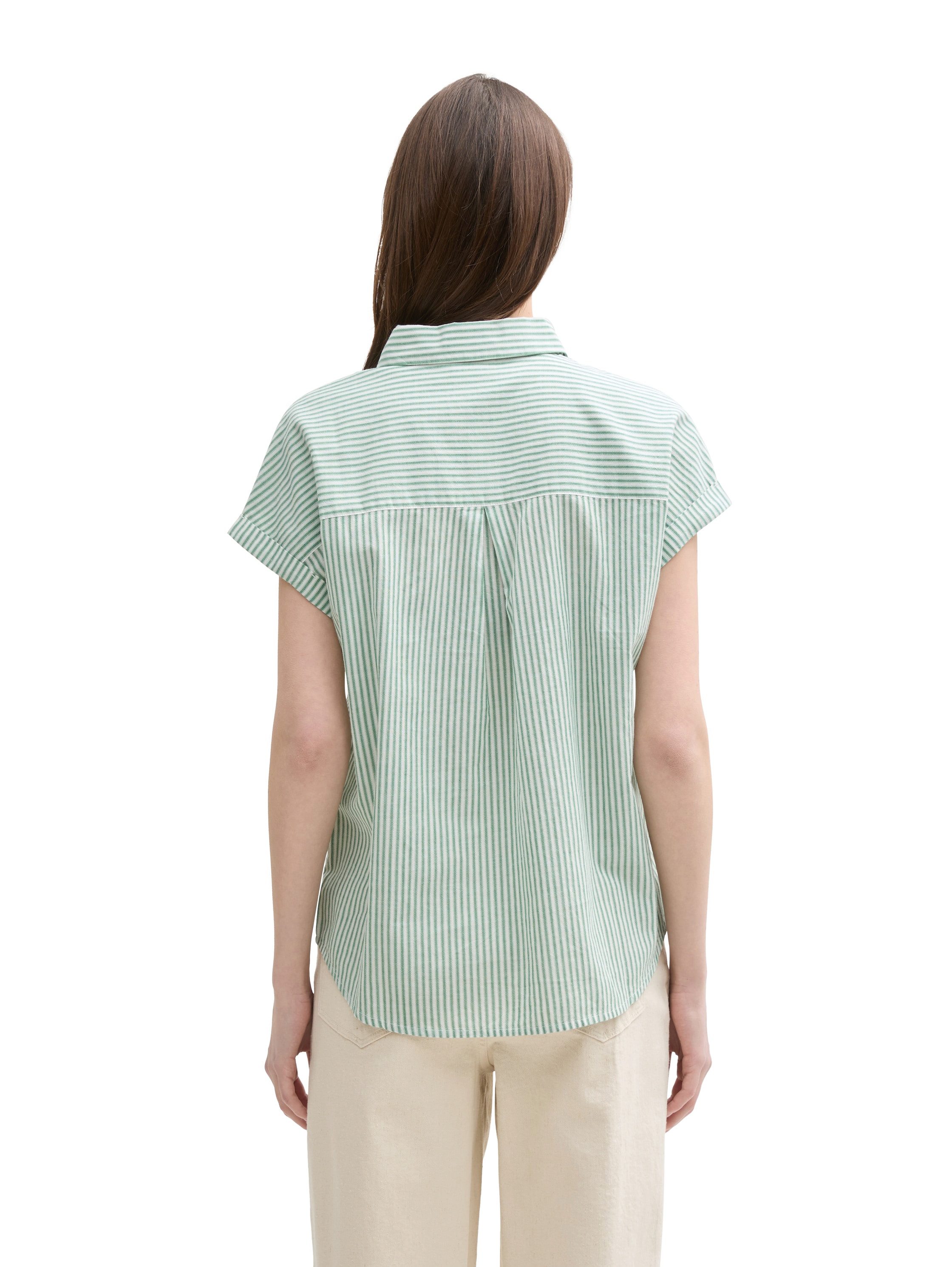 Tom Tailor Denim Blouse met korte mouwen met streepdesign