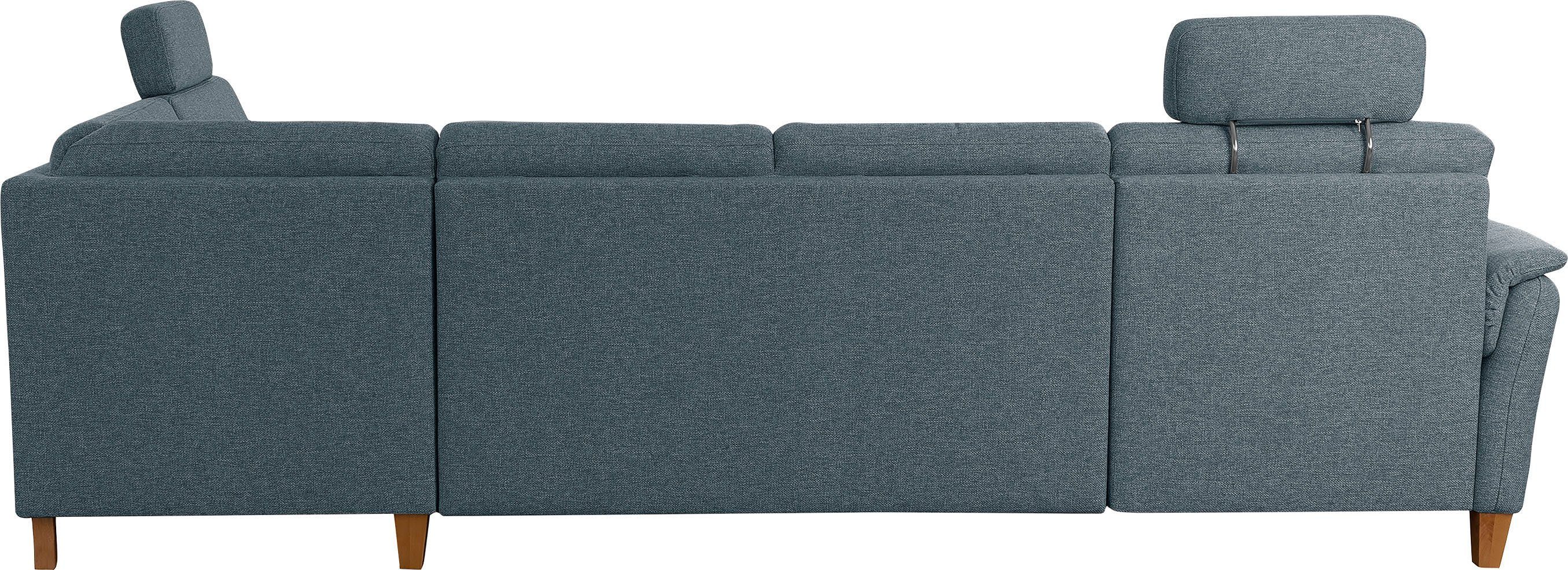 Home affaire Zithoek Palmera U-vorm, B: 308 cm optioneel bedfunctie & bedlade, veerkern