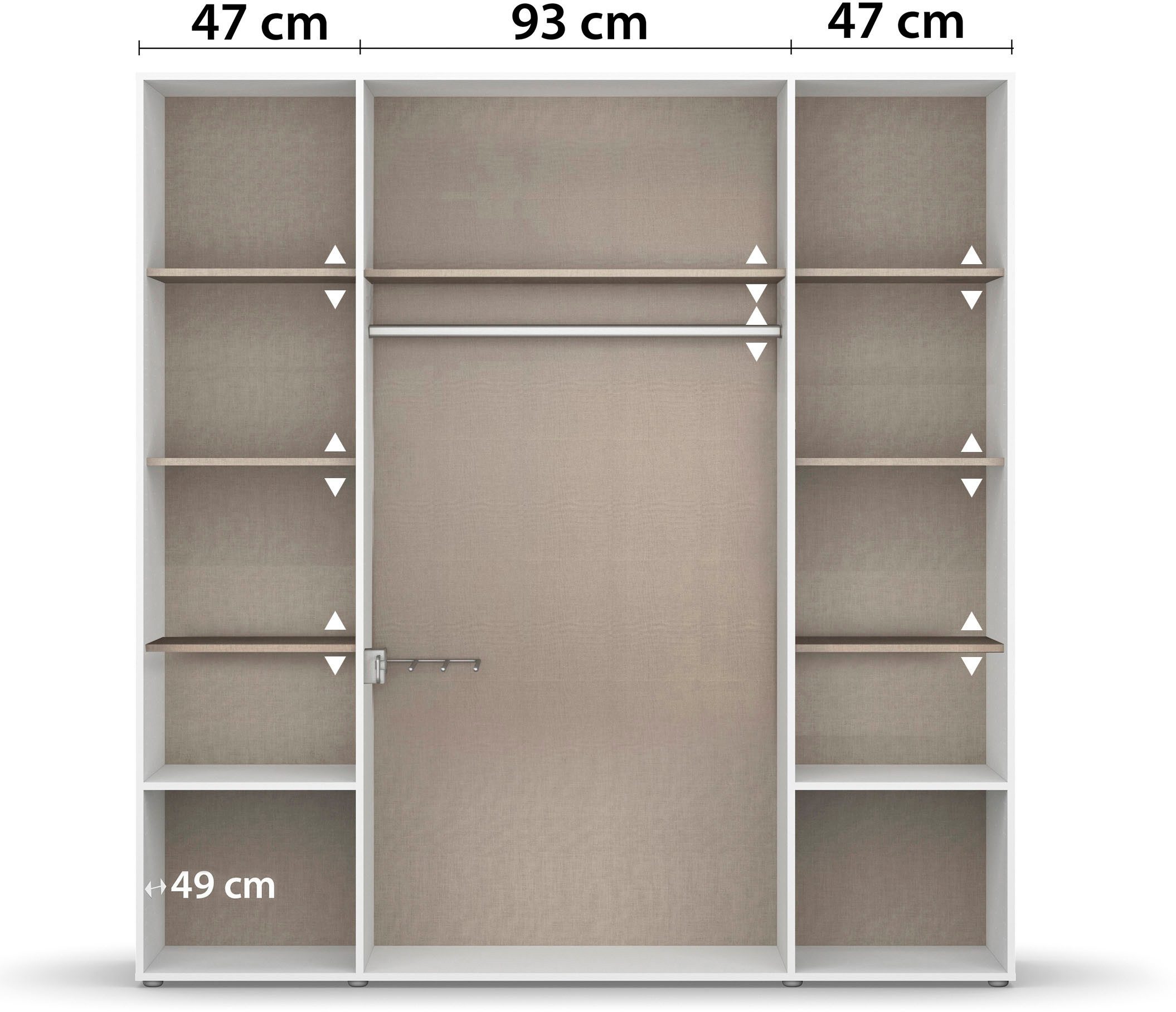 rauch Draaideurkast Kledingkast Kast Garderobe Wasmand NAGATA veel Opbergruimte