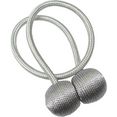 gardinia embrasse tieback flex-s met magneet met geweven band met bollen (2 stuks) zilver