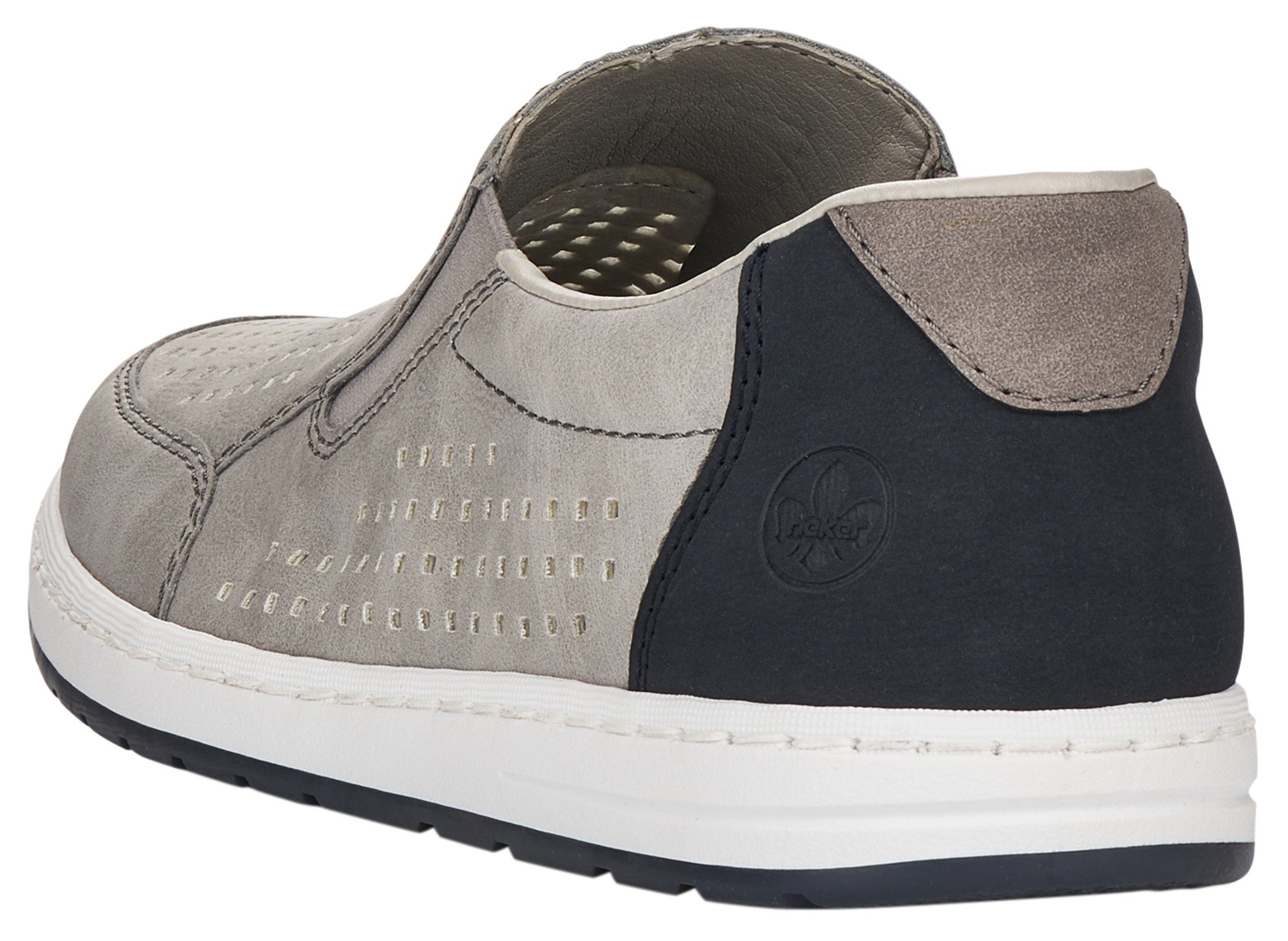 Rieker Instappers , slip-on sneaker, loafer, comfort schoen met elastiek voor goede pasvorm