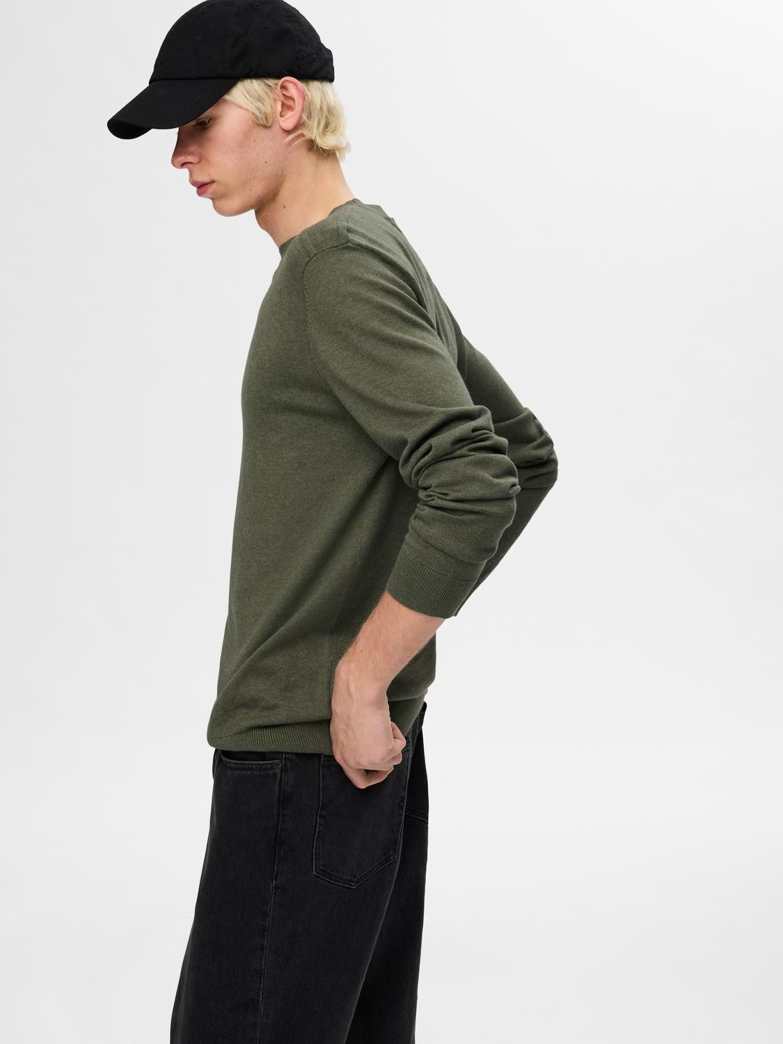 SELECTED HOMME Gebreide trui SLHBERG CREW NECK NOOS