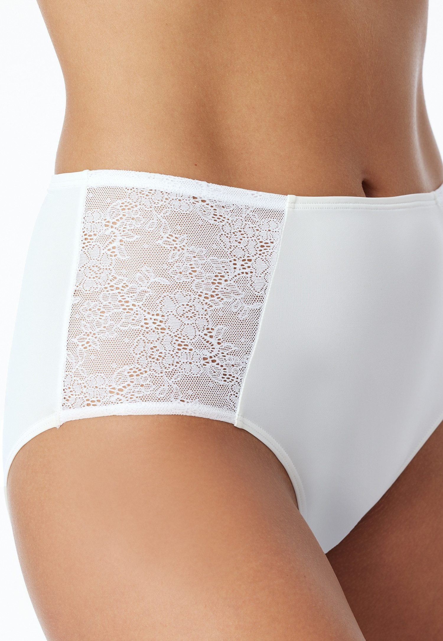 Schiesser Midislip Air met transparante kanten inzetten